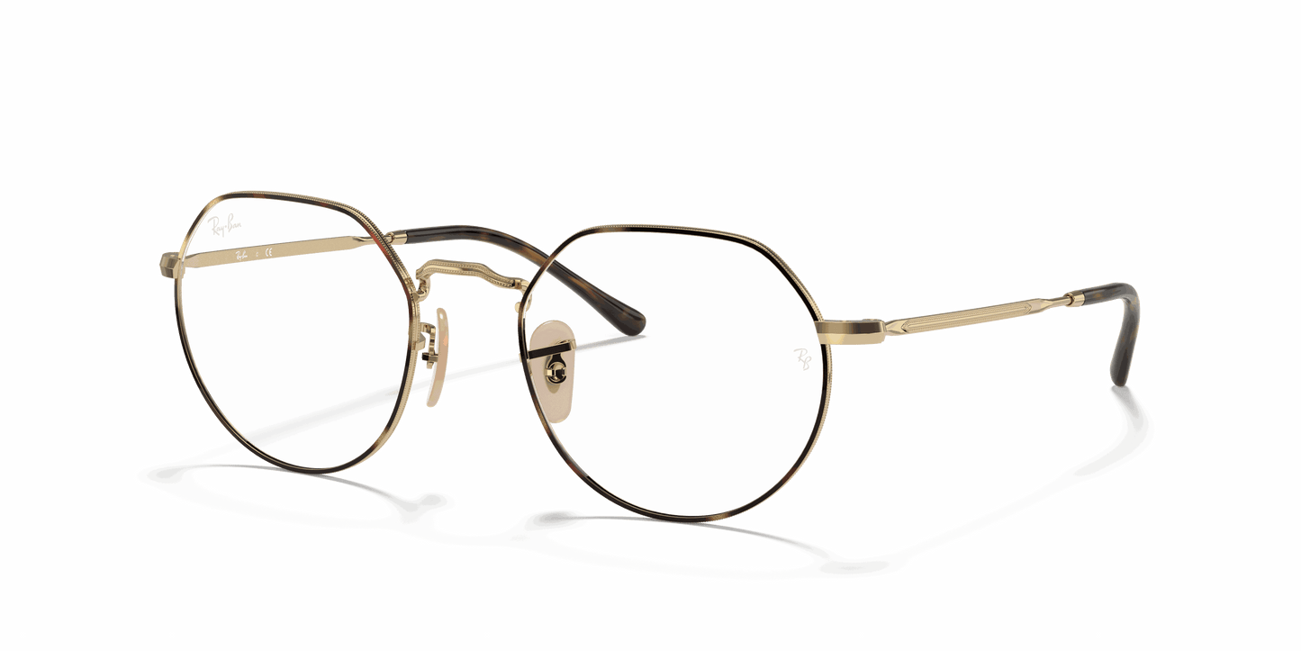[Clear Lenses, Polished Havana On Gold Frame]