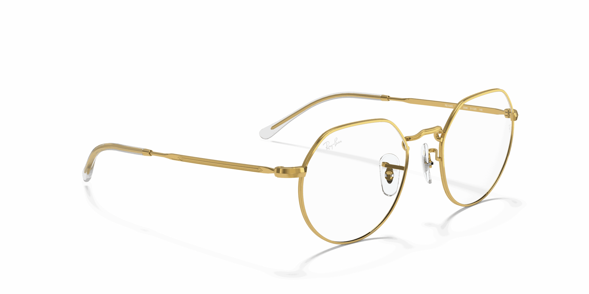 [Clear Lenses, Polished Gold Frame]