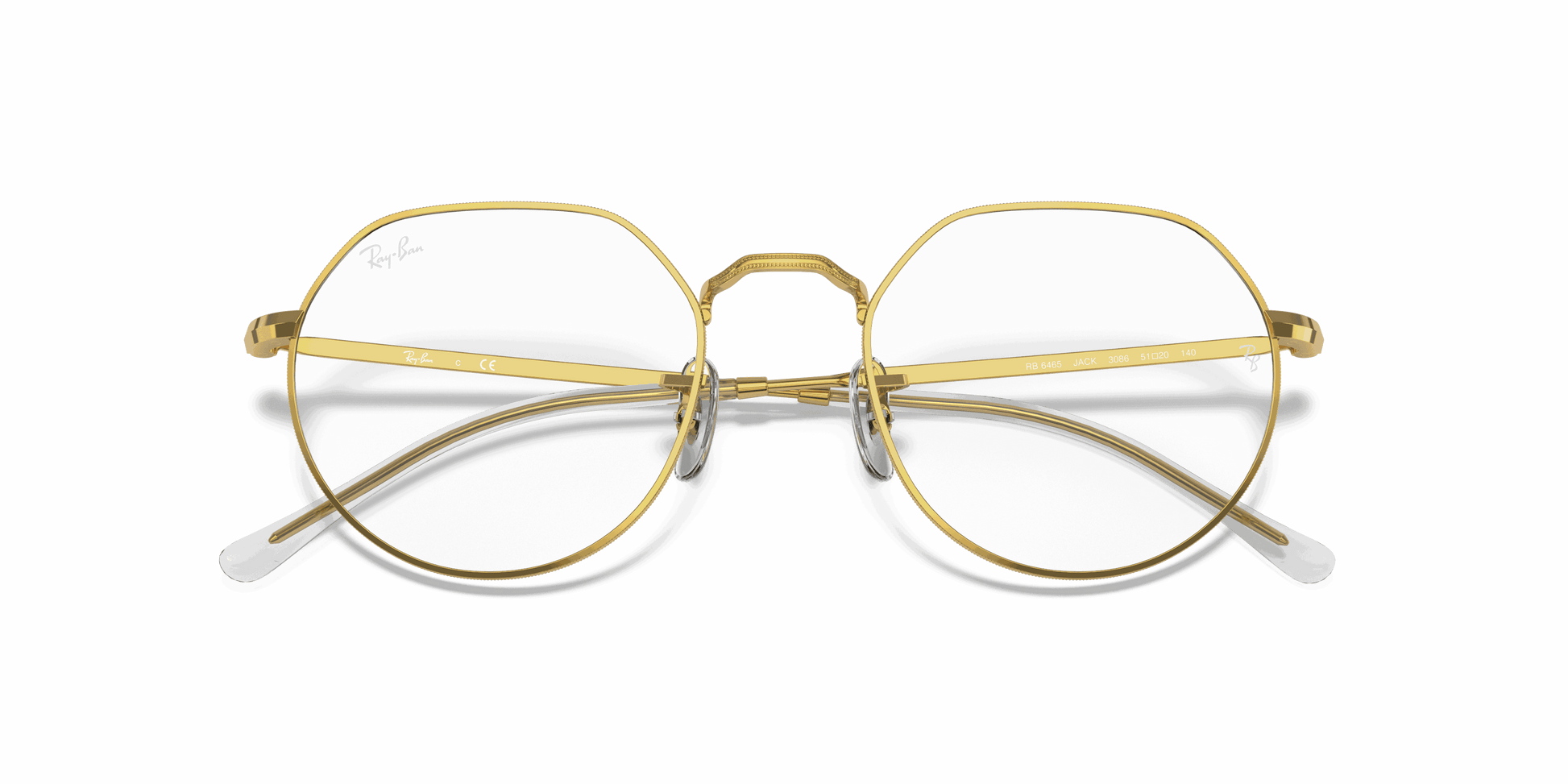 [Clear Lenses, Polished Gold Frame]