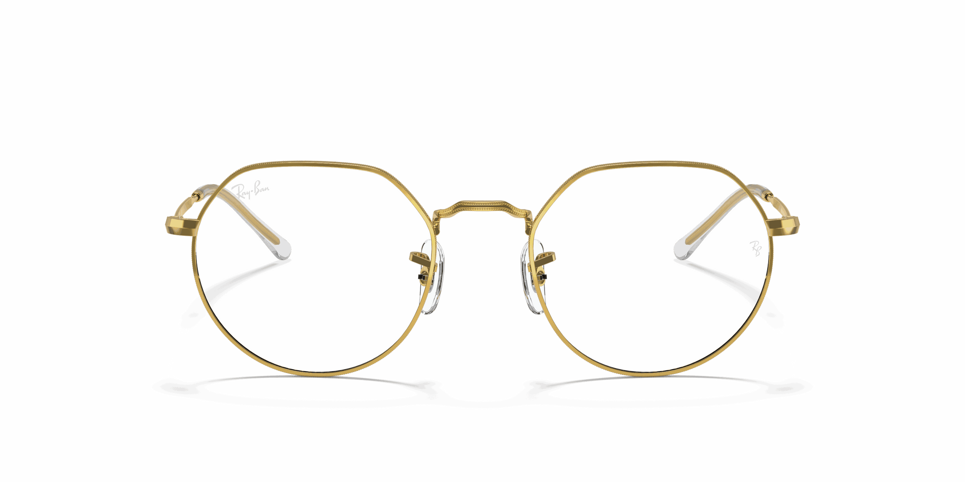 [Clear Lenses, Polished Gold Frame]