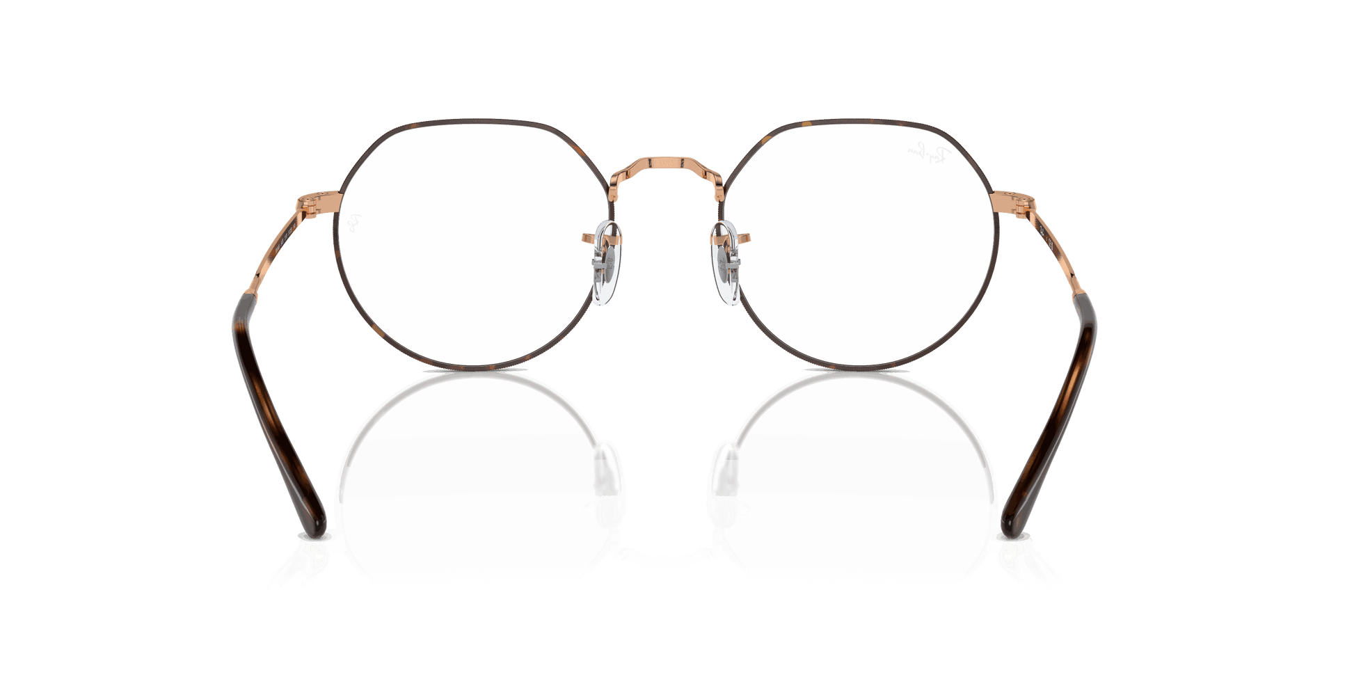 [Clear Lenses, Polished Havana On Rose Gold Frame]