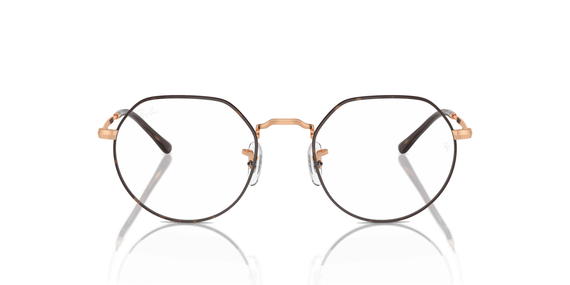 [Clear Lenses, Polished Havana On Rose Gold Frame]