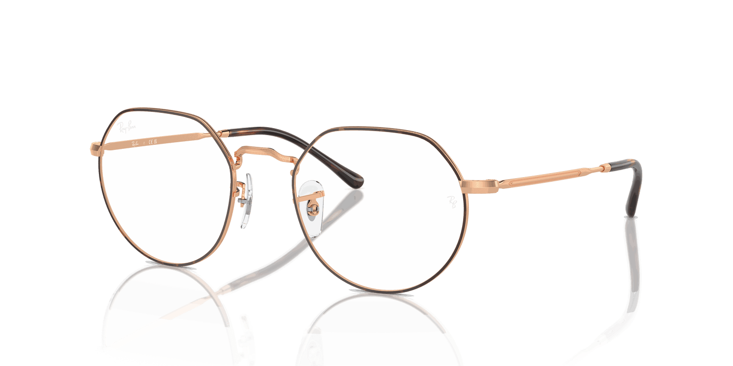 [Clear Lenses, Polished Havana On Rose Gold Frame]