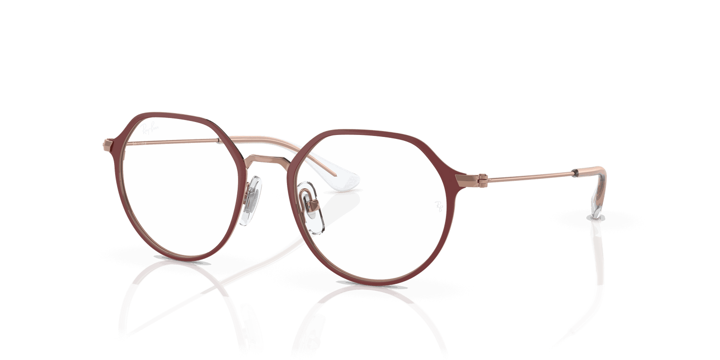[Clear Lenses, Matte Bordeaux On Rose Gold Frame]