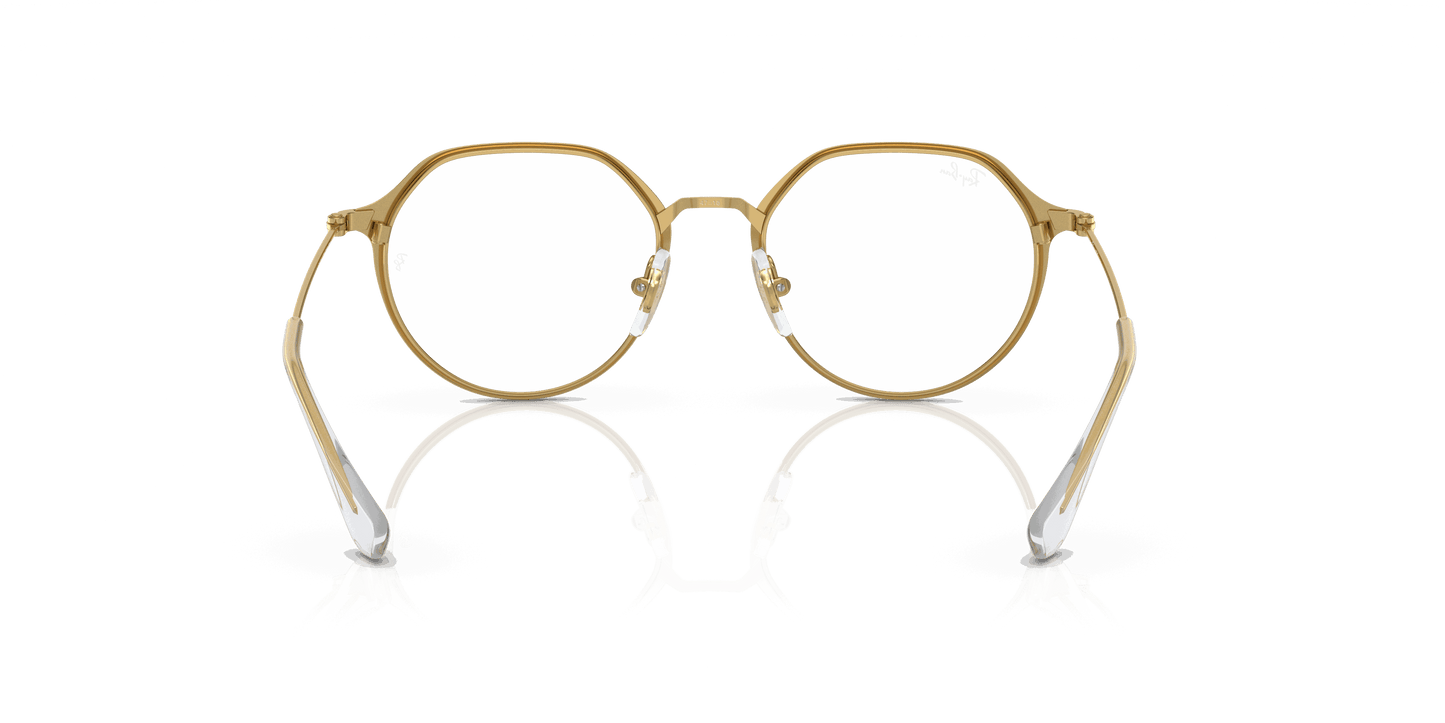 [Clear Lenses, Matte Brown On Gold Frame]