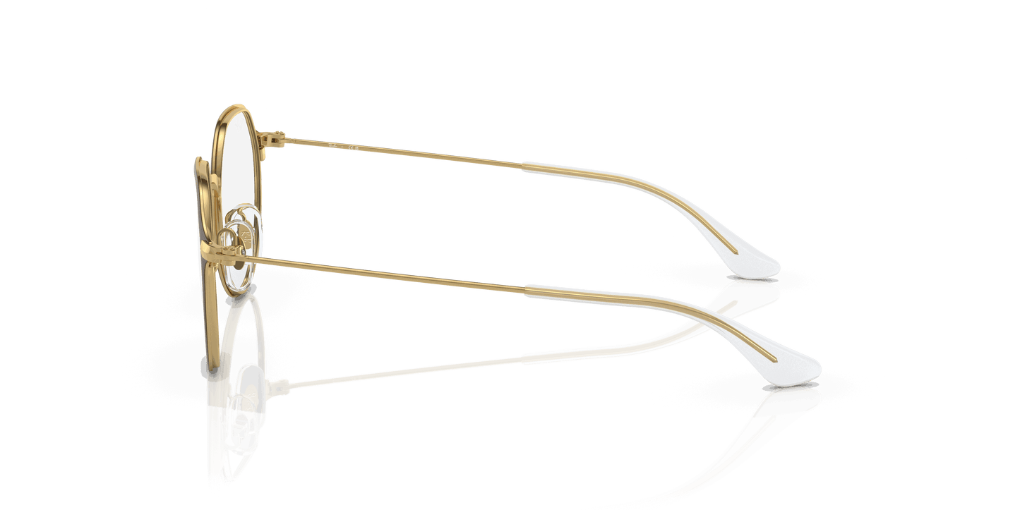[Clear Lenses, Matte Brown On Gold Frame]