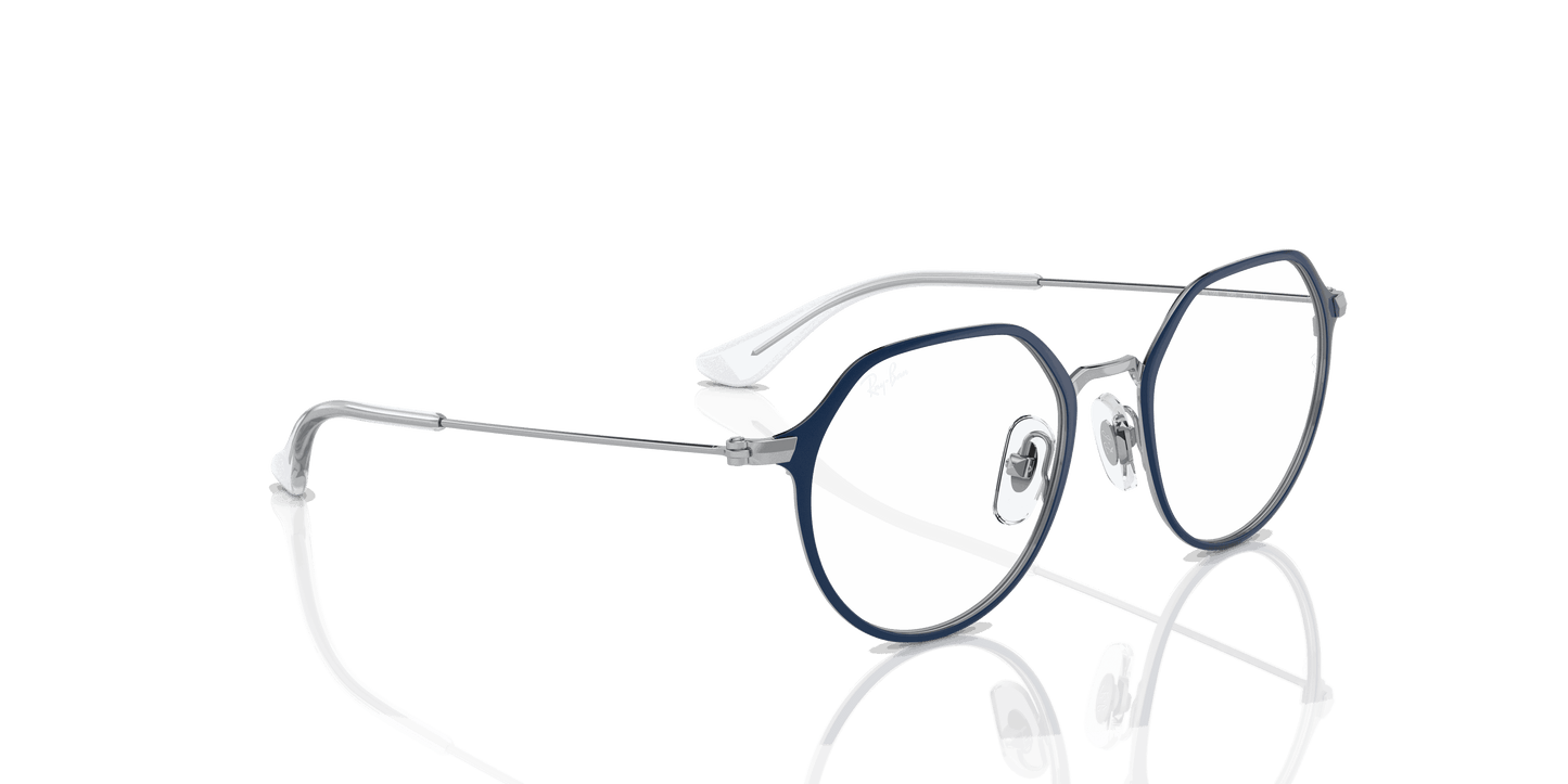 [Clear Lenses, Polished Blue On Silver Frame]