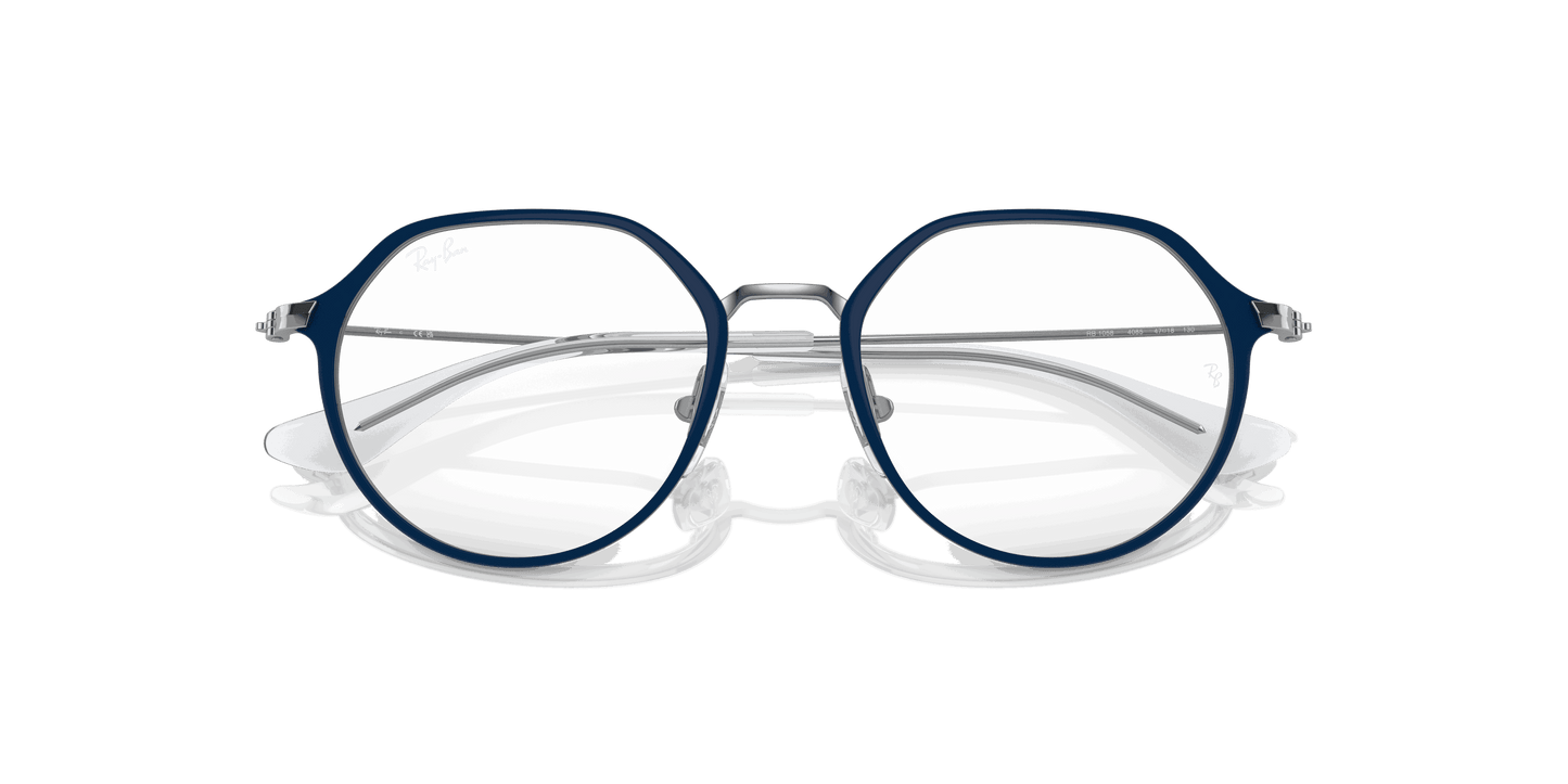 [Clear Lenses, Polished Blue On Silver Frame]