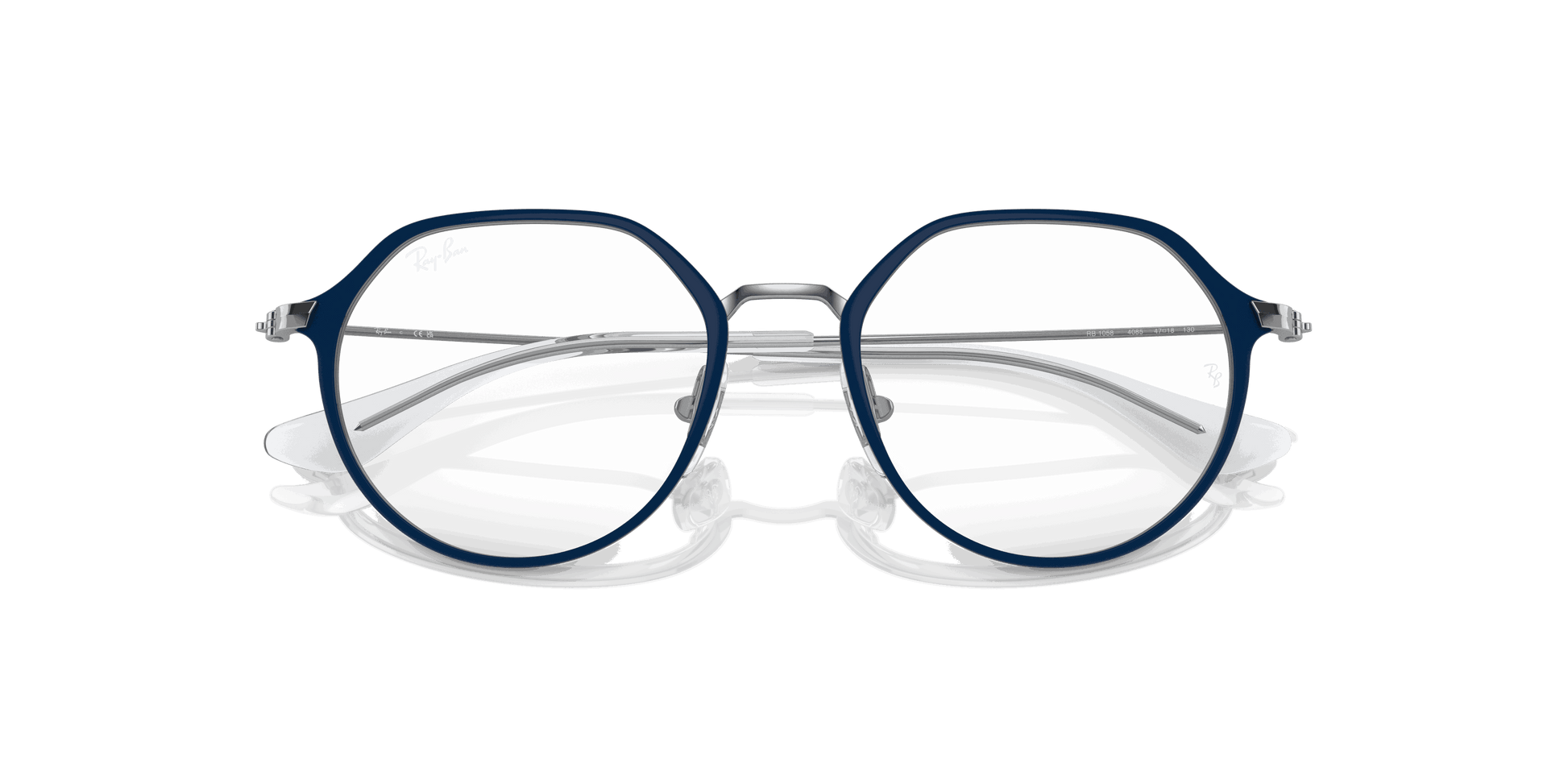 [Clear Lenses, Polished Blue On Silver Frame]