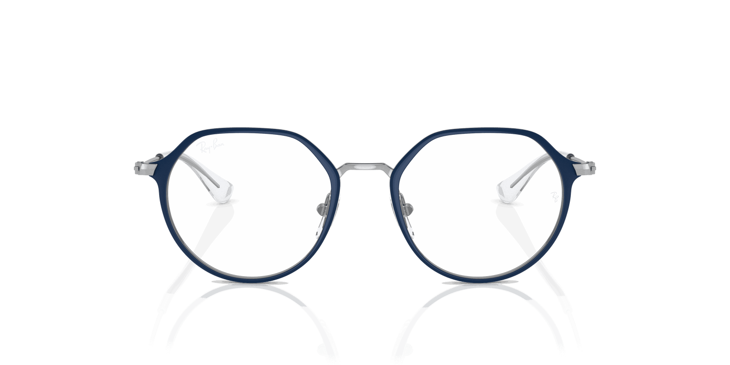 [Clear Lenses, Polished Blue On Silver Frame]