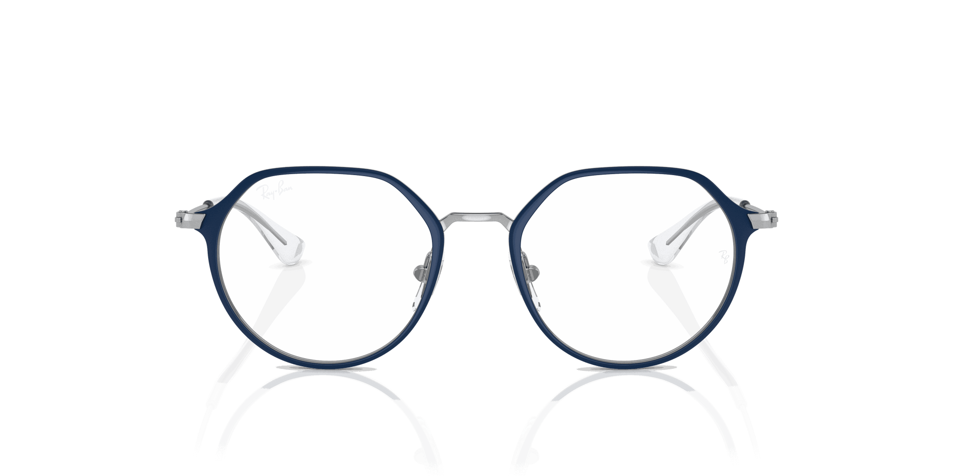[Clear Lenses, Polished Blue On Silver Frame]