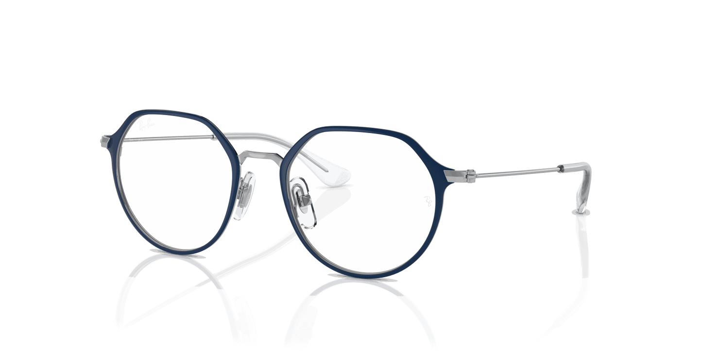 [Clear Lenses, Polished Blue On Silver Frame]