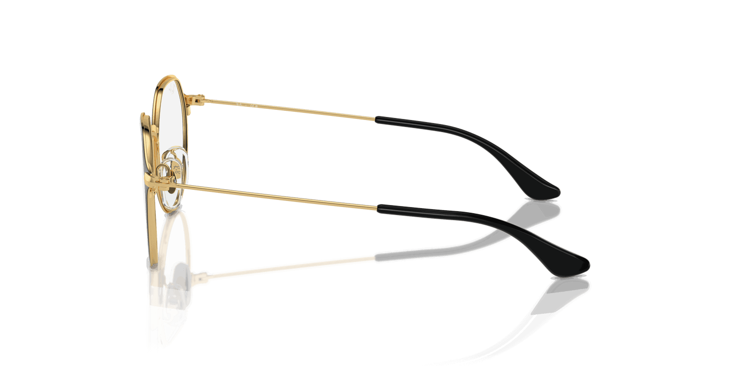 [Clear Lenses, Polished Black On Gold Frame]