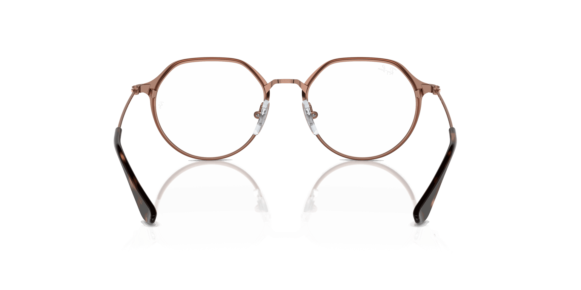 [Clear Lenses, Polished Brown On Rose Gold Frame]