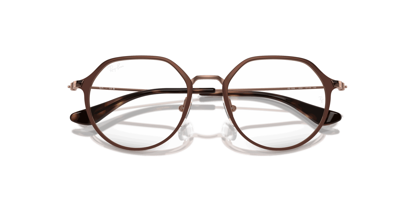 [Clear Lenses, Polished Brown On Rose Gold Frame]