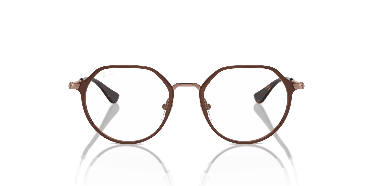 [Clear Lenses, Polished Brown On Rose Gold Frame]