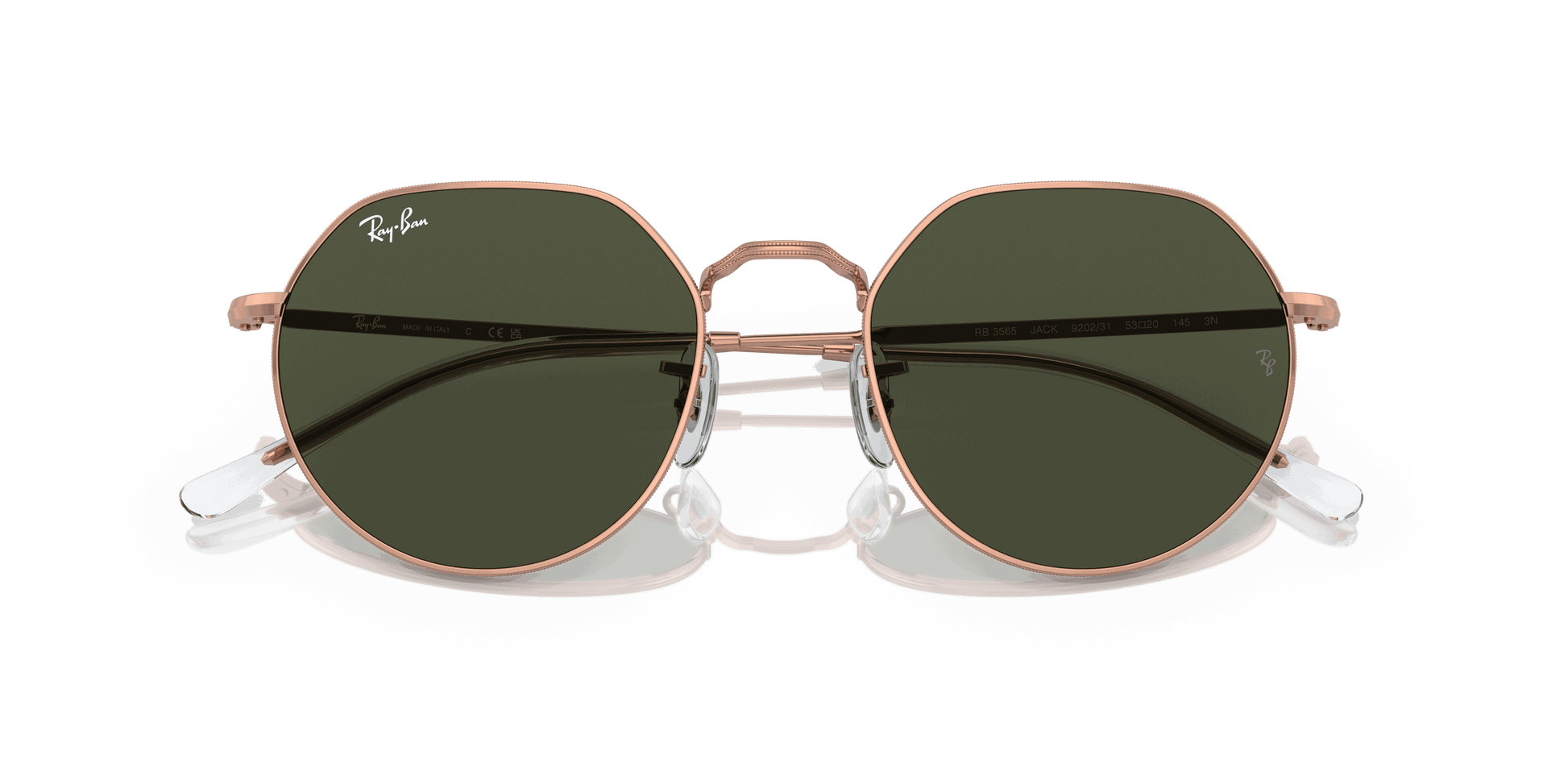 [Green Lenses, Polished Rose Gold Frame]