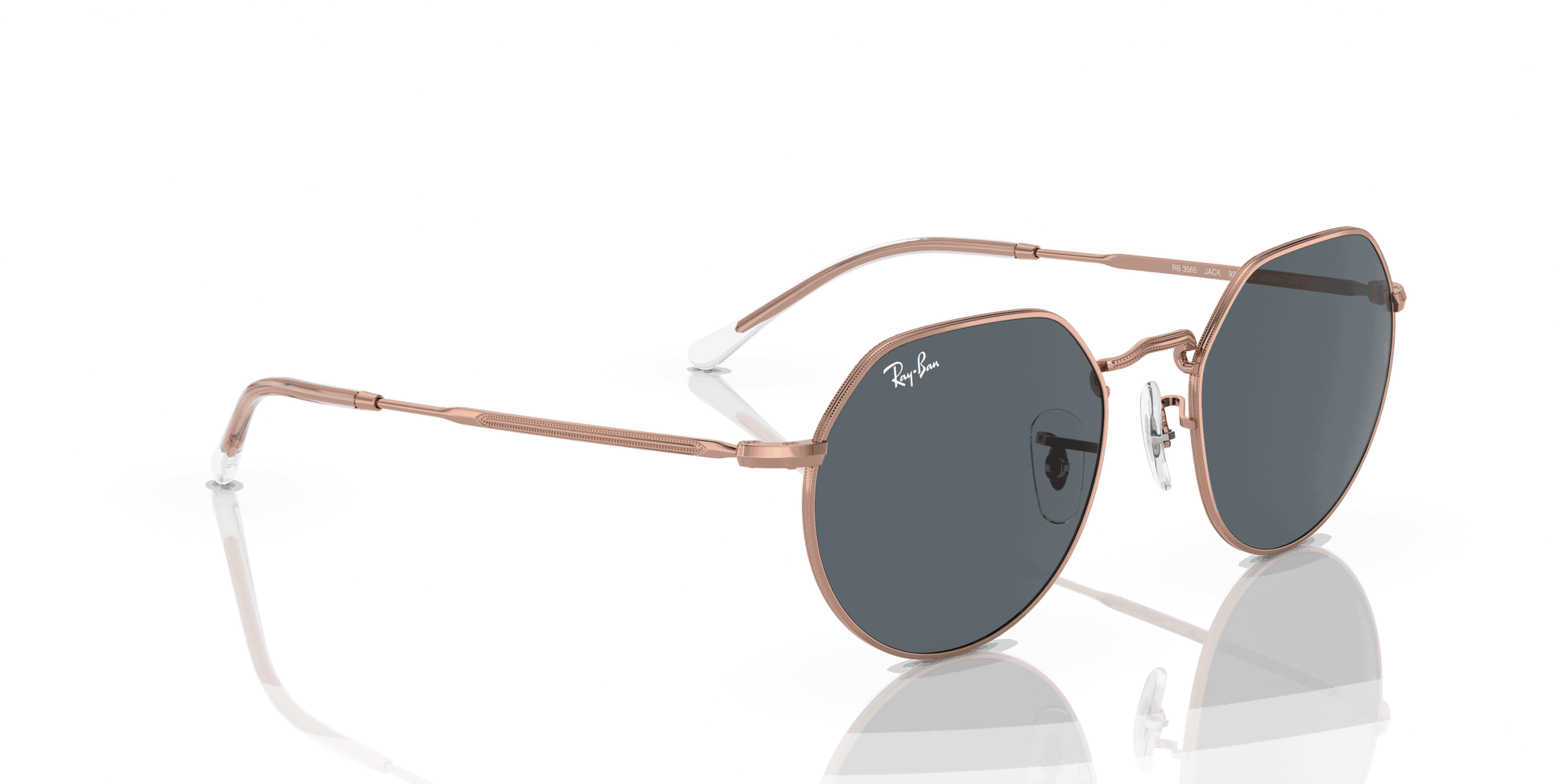 [Blue Lenses, Polished Rose Gold Frame]