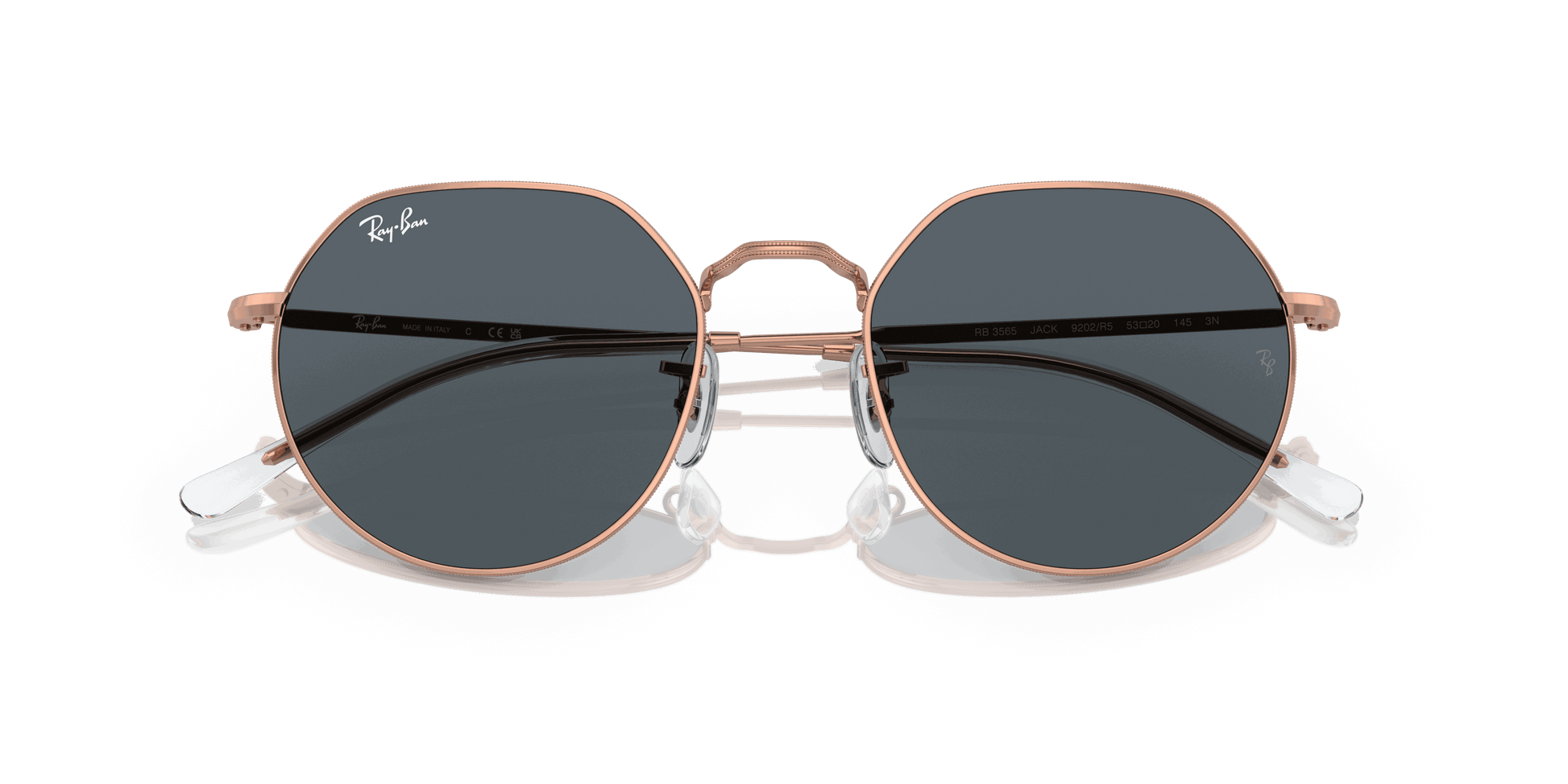 [Blue Lenses, Polished Rose Gold Frame]