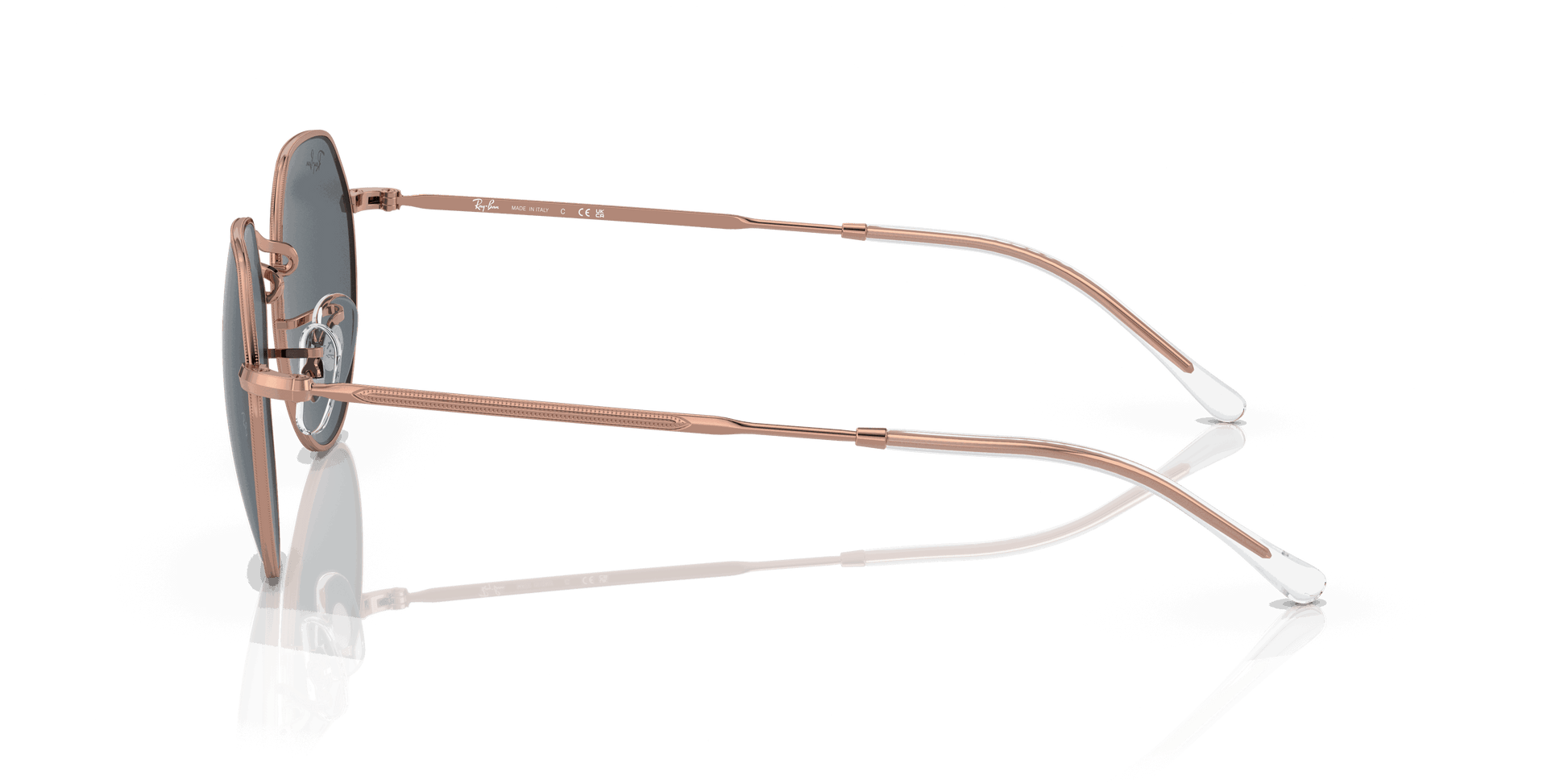 [Blue Lenses, Polished Rose Gold Frame]