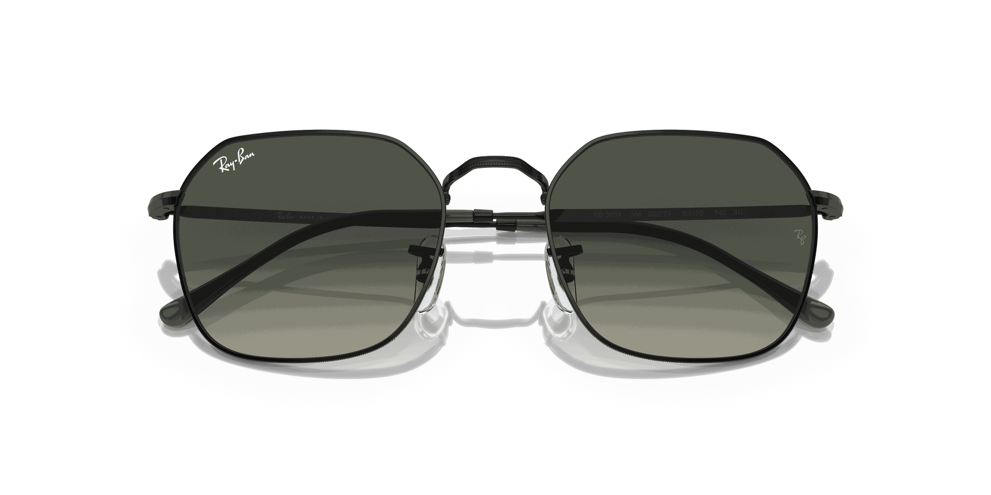 [Grey Lenses, Polished Black Frame]