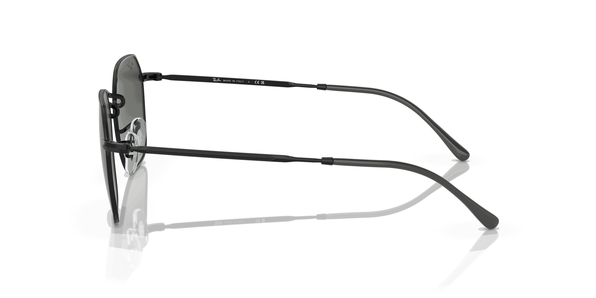 [Grey Lenses, Polished Black Frame]