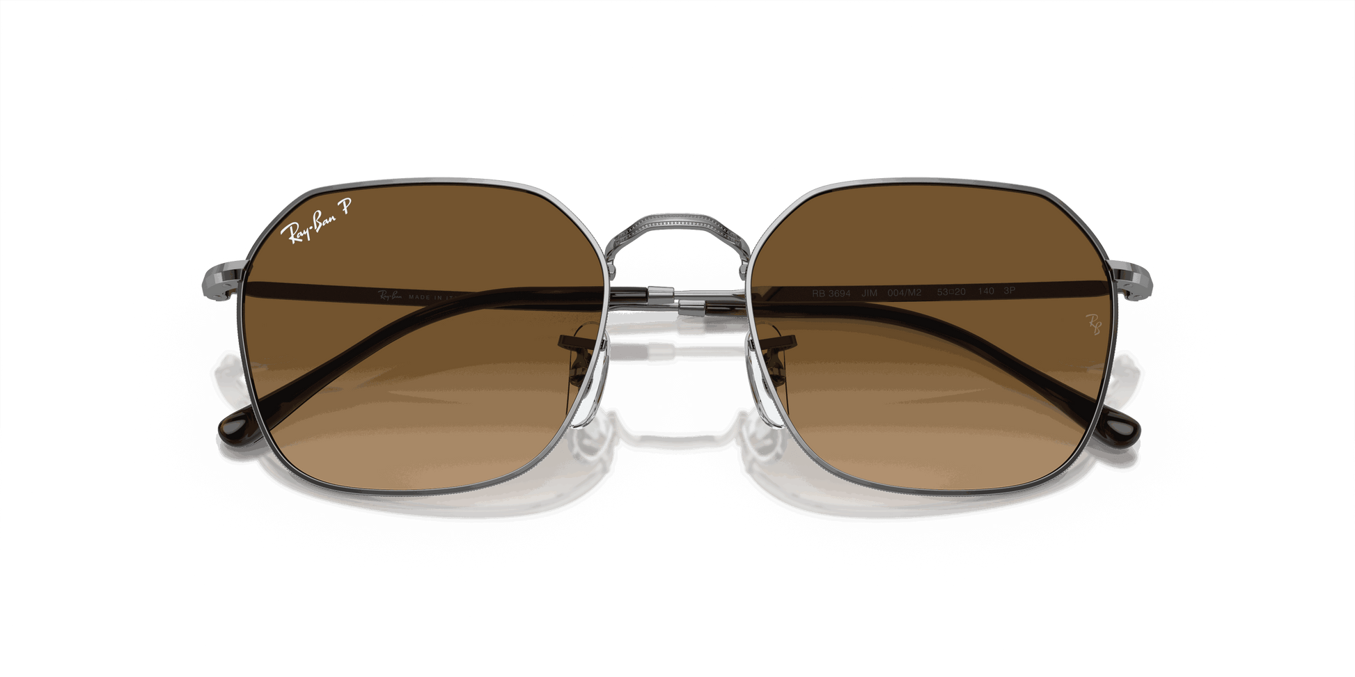 [Brown Lenses, Polished Gunmetal Frame]