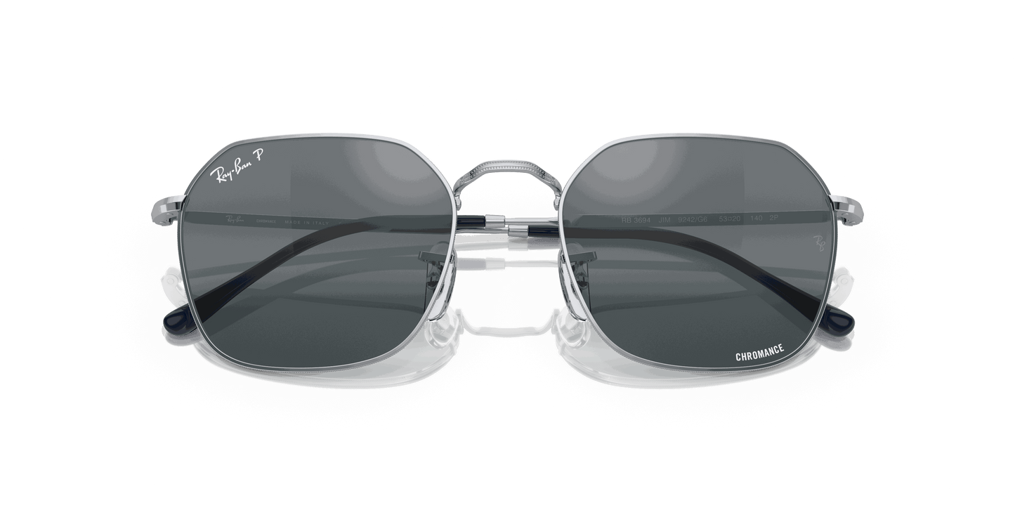 [Silver/Blue Lenses, Polished Silver Frame]