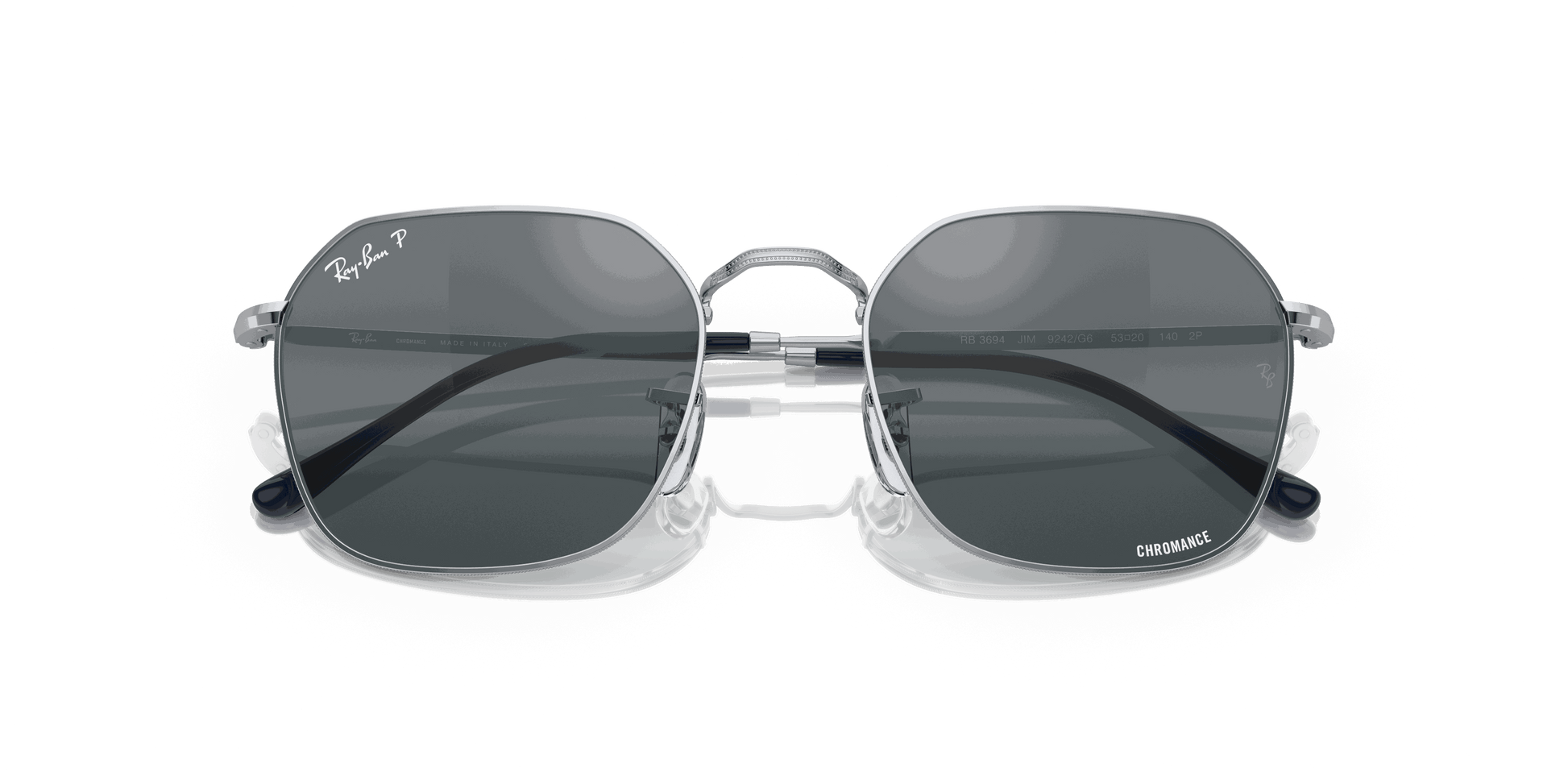 [Silver/Blue Lenses, Polished Silver Frame]