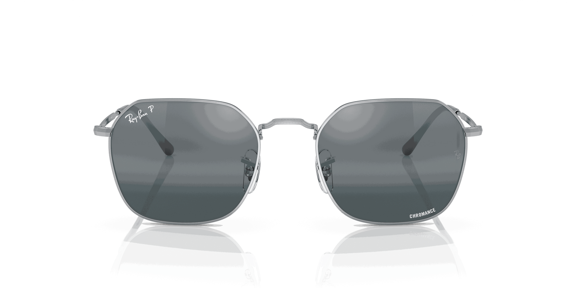 [Silver/Blue Lenses, Polished Silver Frame]