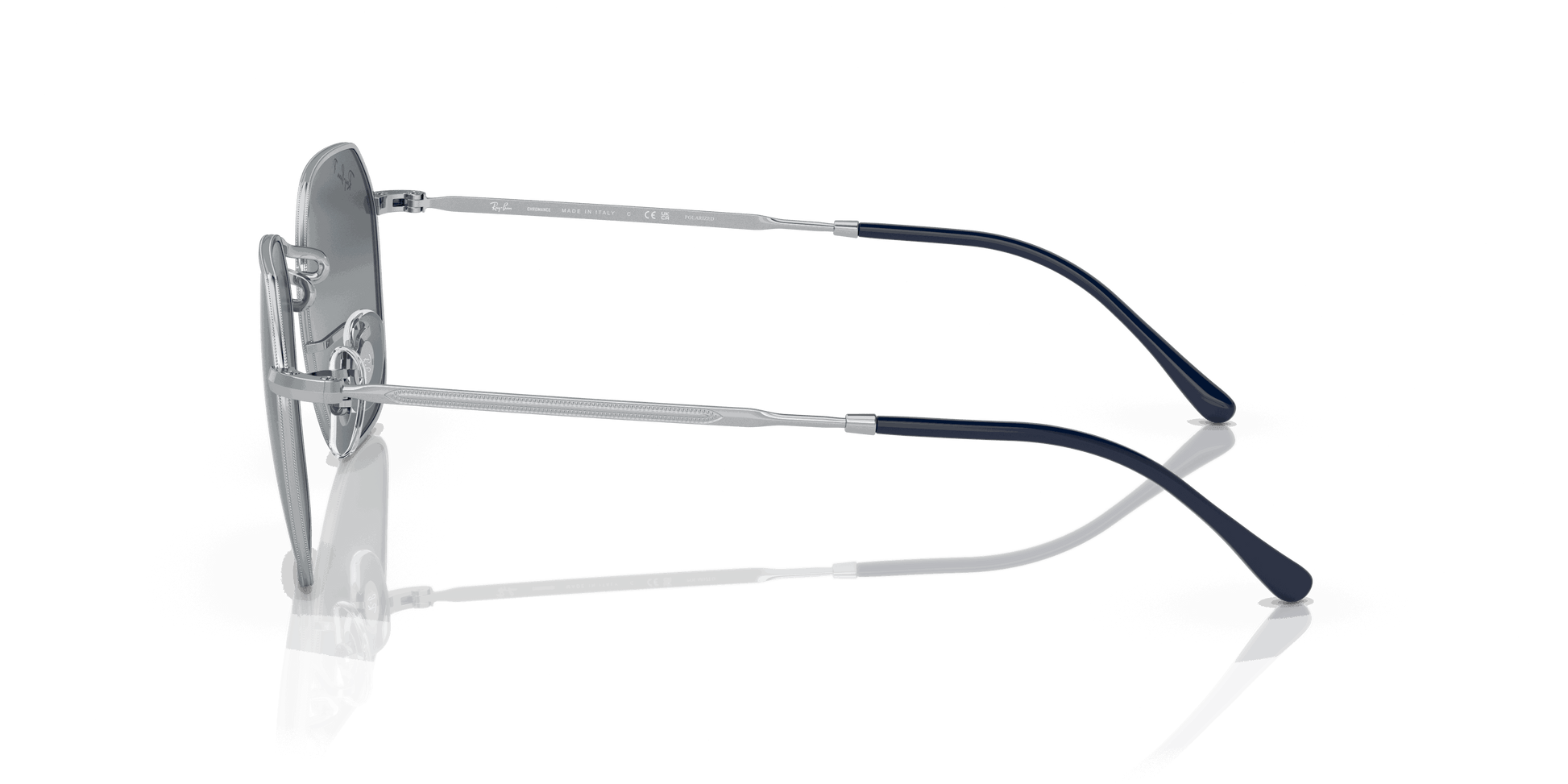 [Silver/Blue Lenses, Polished Silver Frame]