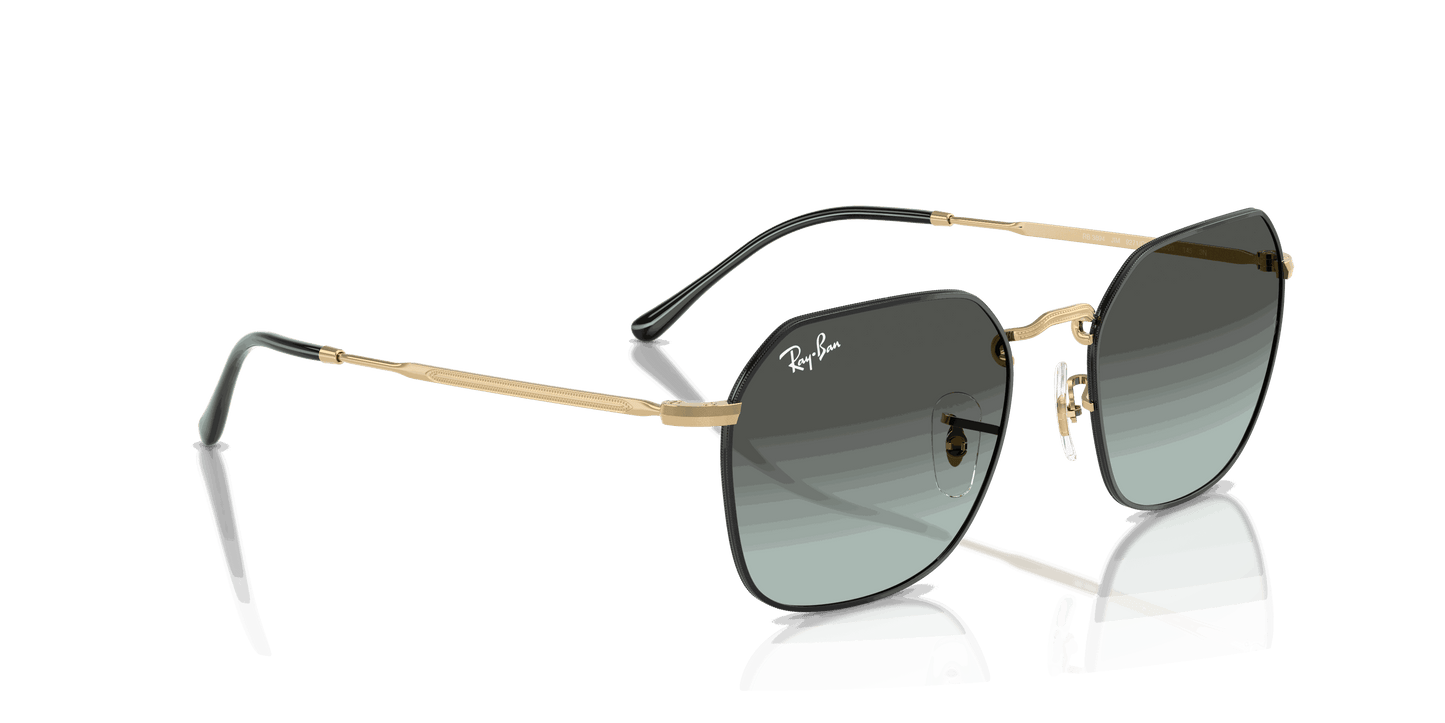 [Blue Vintage Gradient Black Lenses, Polished Black On Arista Frame]