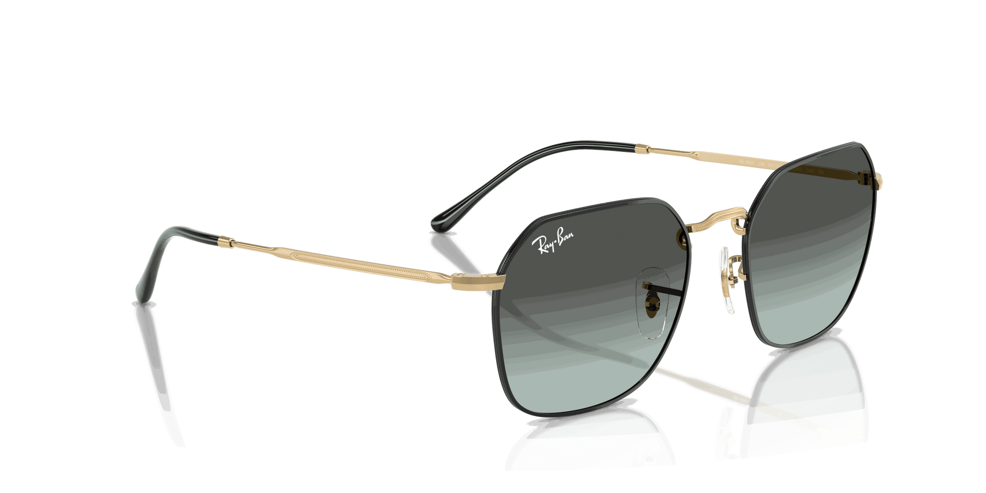 [Blue Vintage Gradient Black Lenses, Polished Black On Arista Frame]