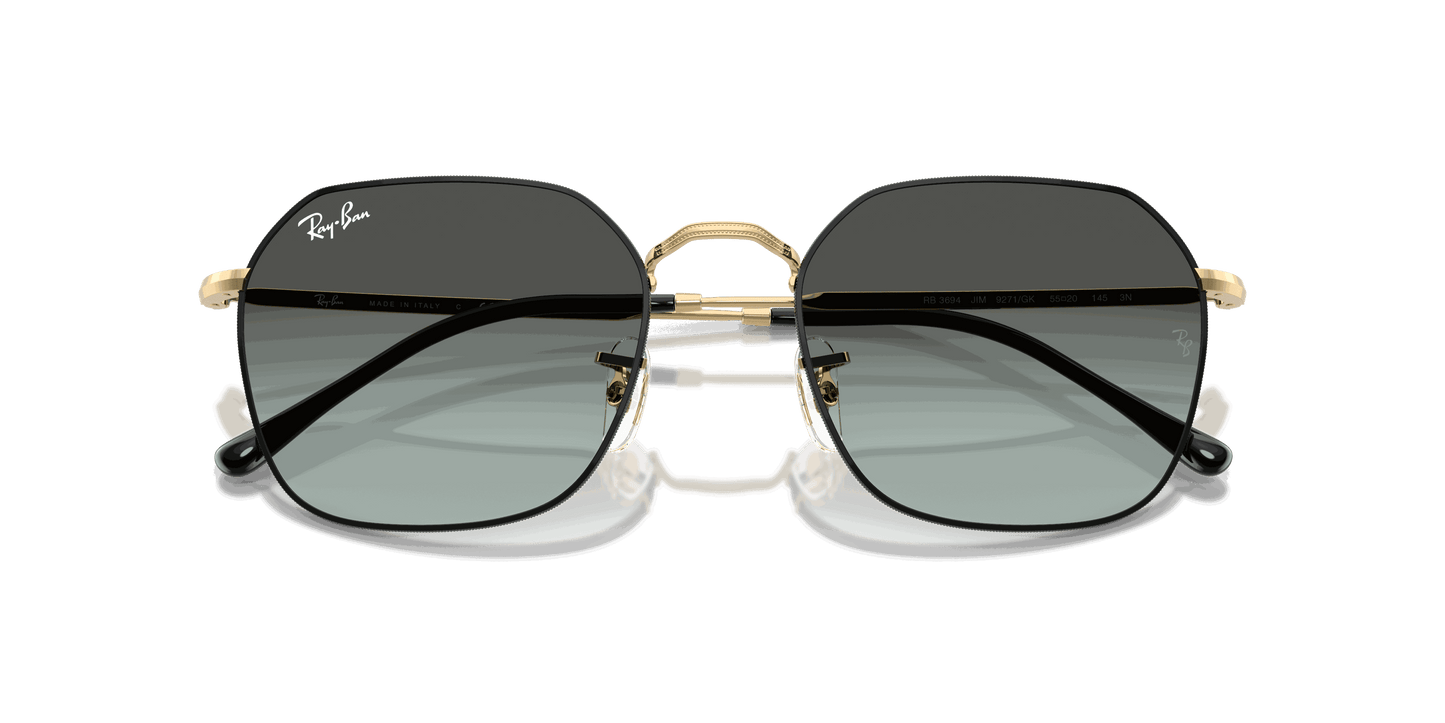 [Blue Vintage Gradient Black Lenses, Polished Black On Arista Frame]