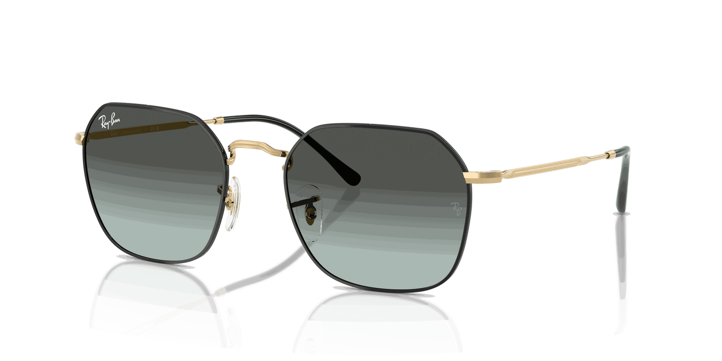 [Blue Vintage Gradient Black Lenses, Polished Black On Arista Frame]
