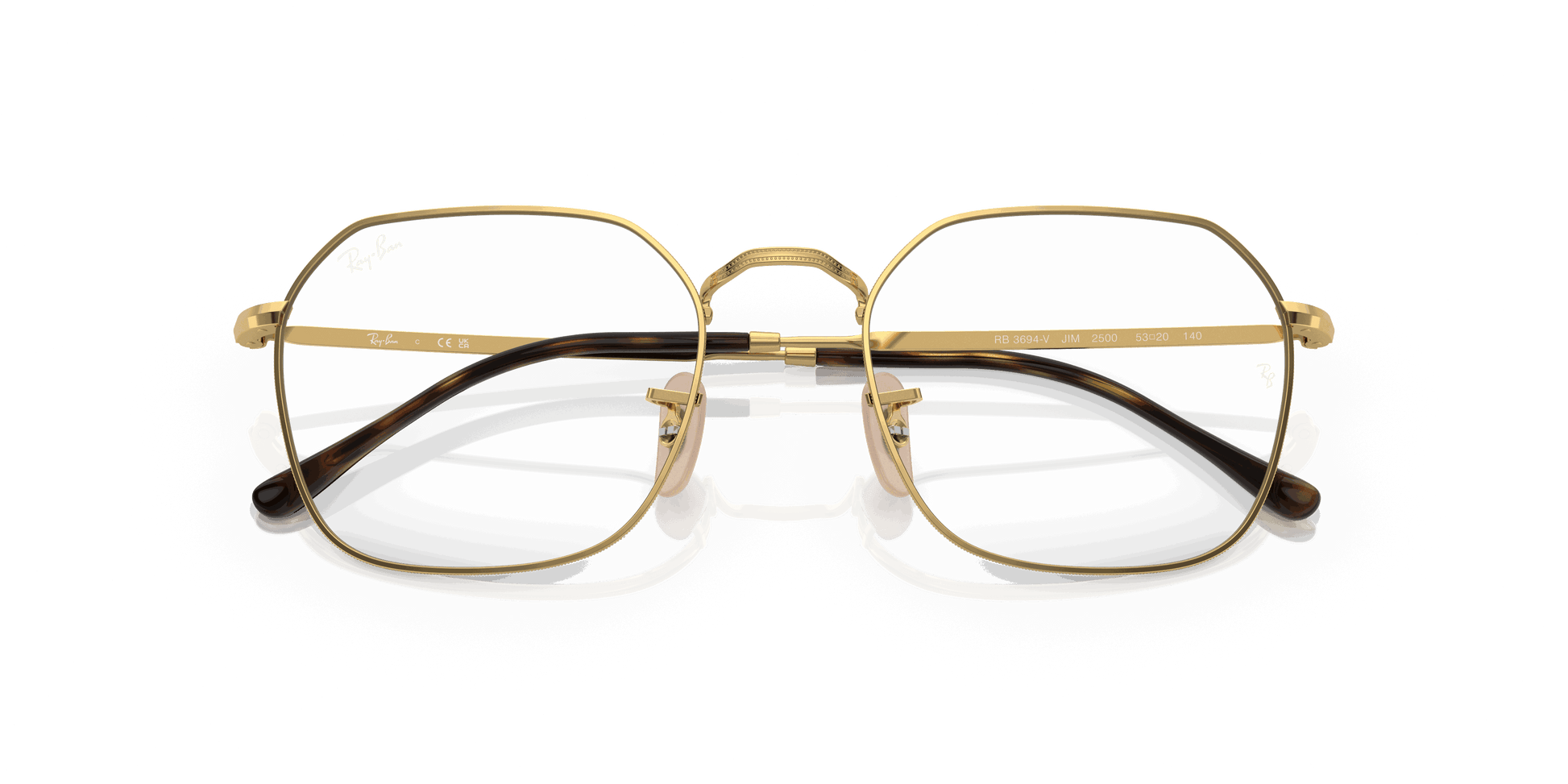 [Clear Lenses, Polished Arista Gold Frame]