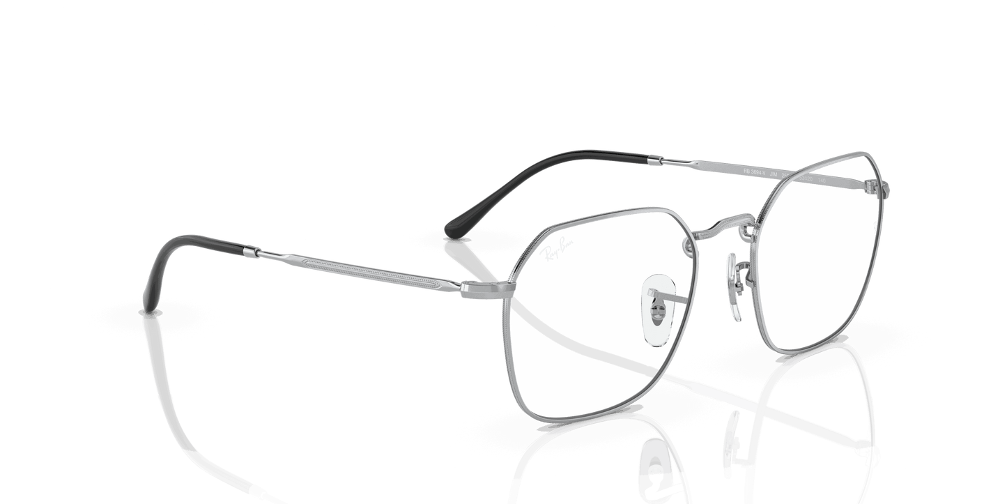 [Clear Lenses, Polished Silver Frame]