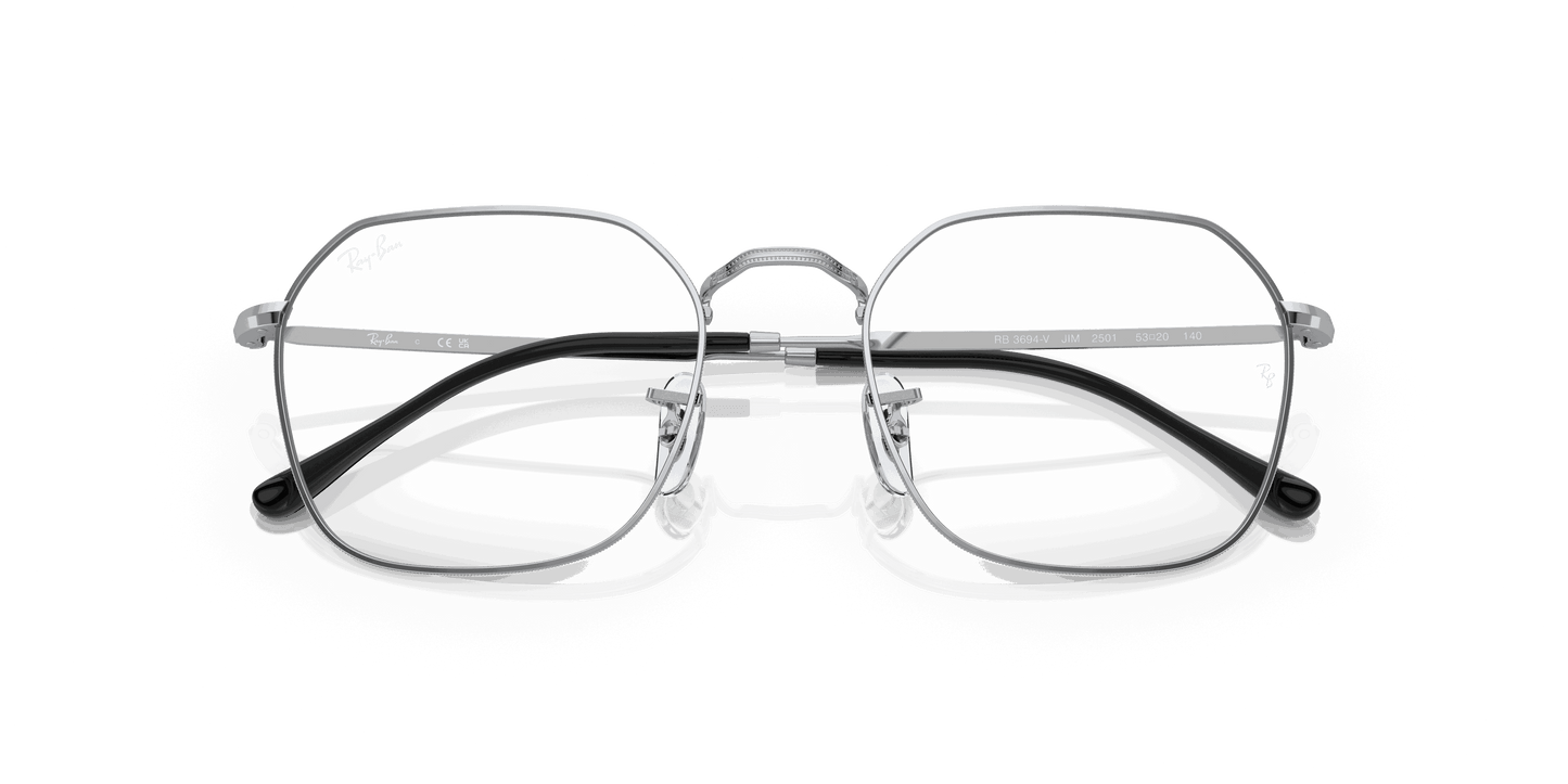 [Clear Lenses, Polished Silver Frame]