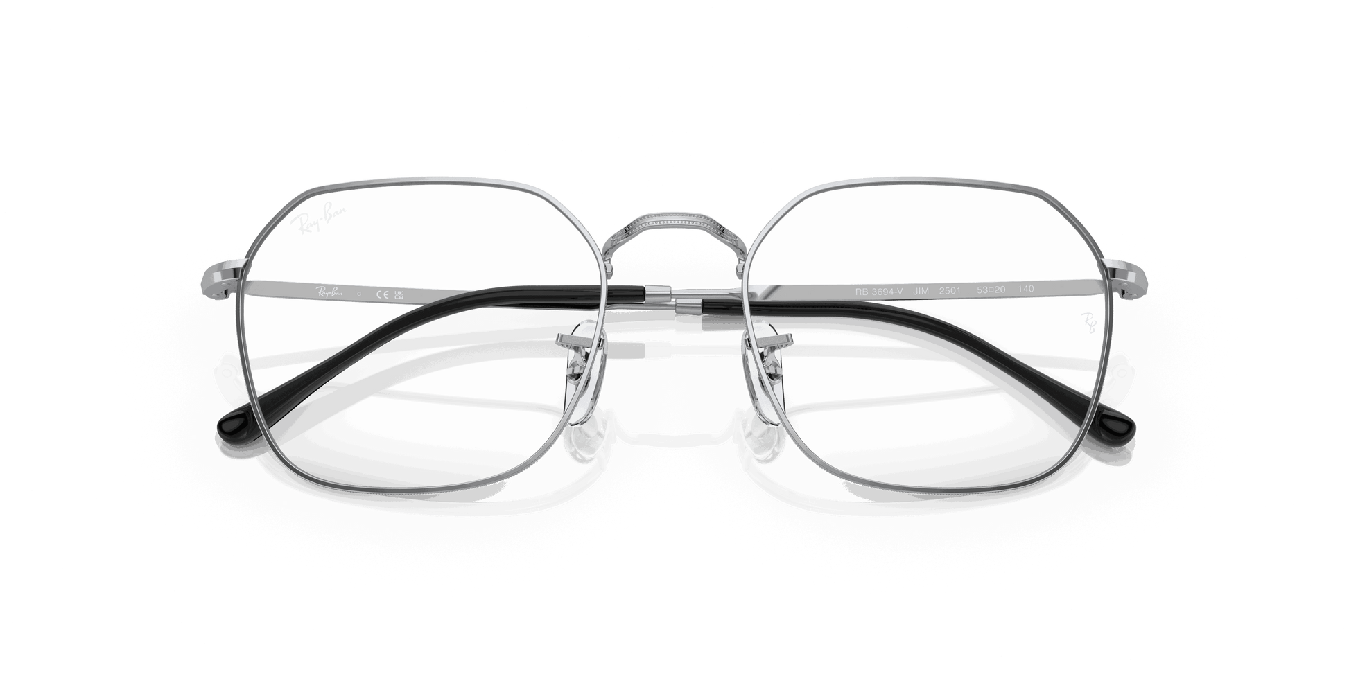 [Clear Lenses, Polished Silver Frame]
