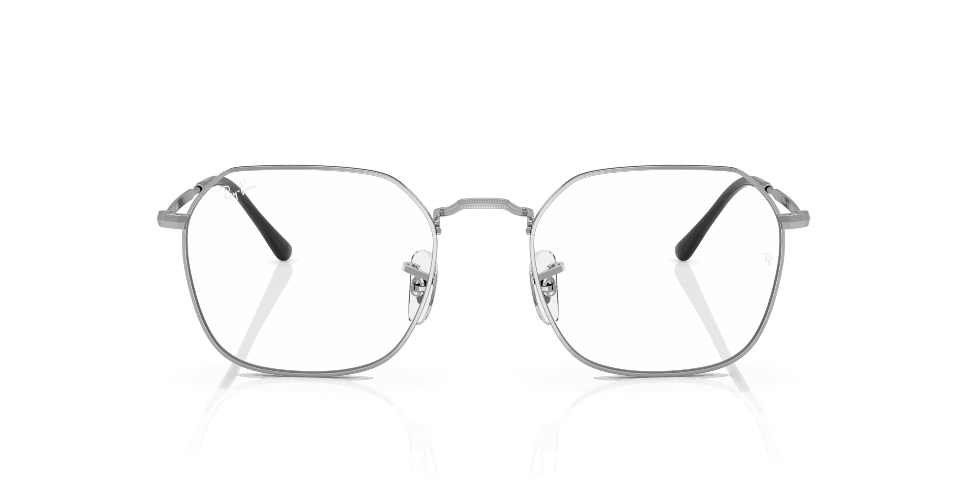 [Clear Lenses, Polished Silver Frame]