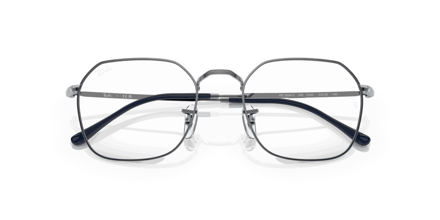 [Clear Lenses, Polished Gunmetal Frame]