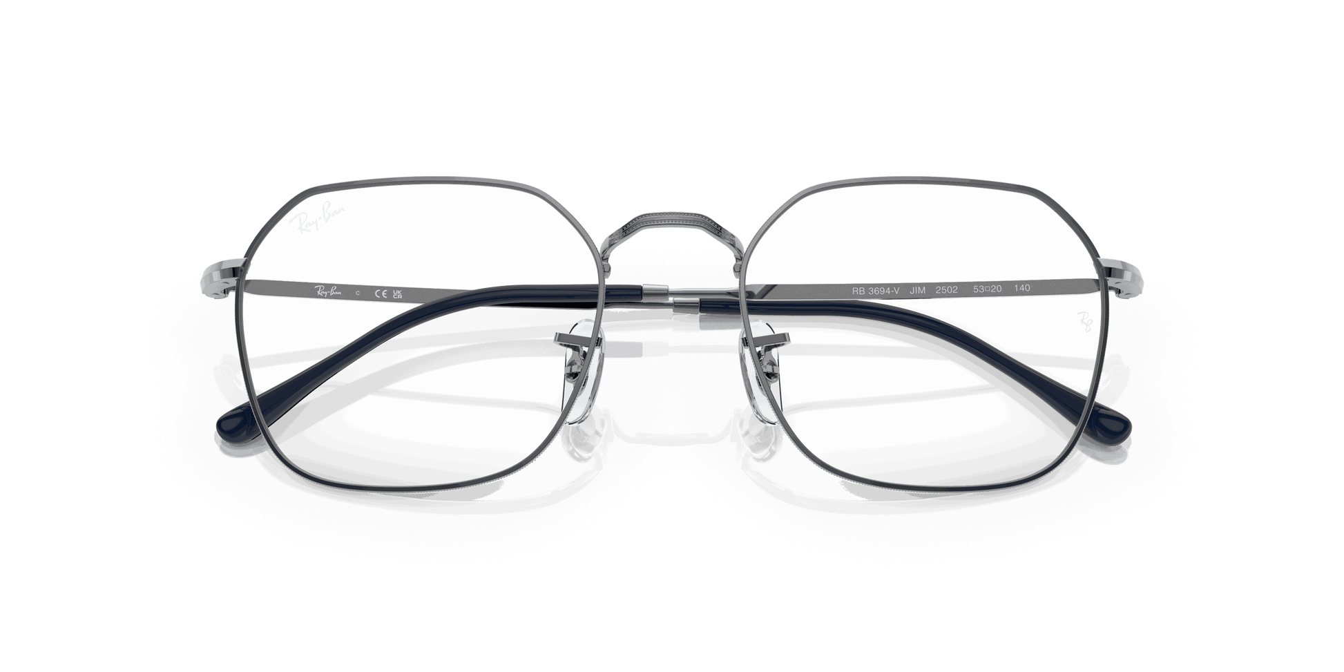 [Clear Lenses, Polished Gunmetal Frame]