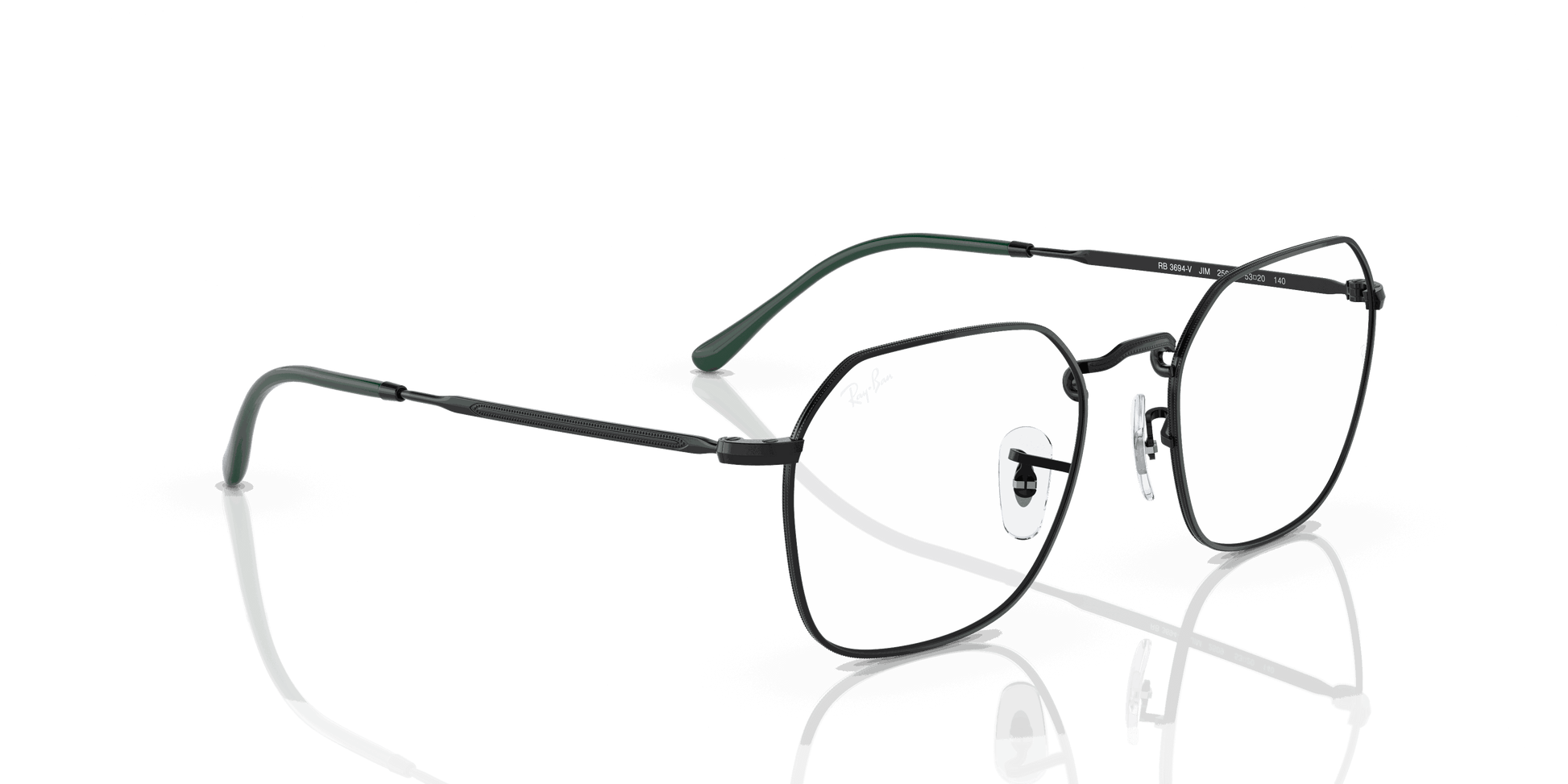[Clear Lenses, Polished Black Frame]