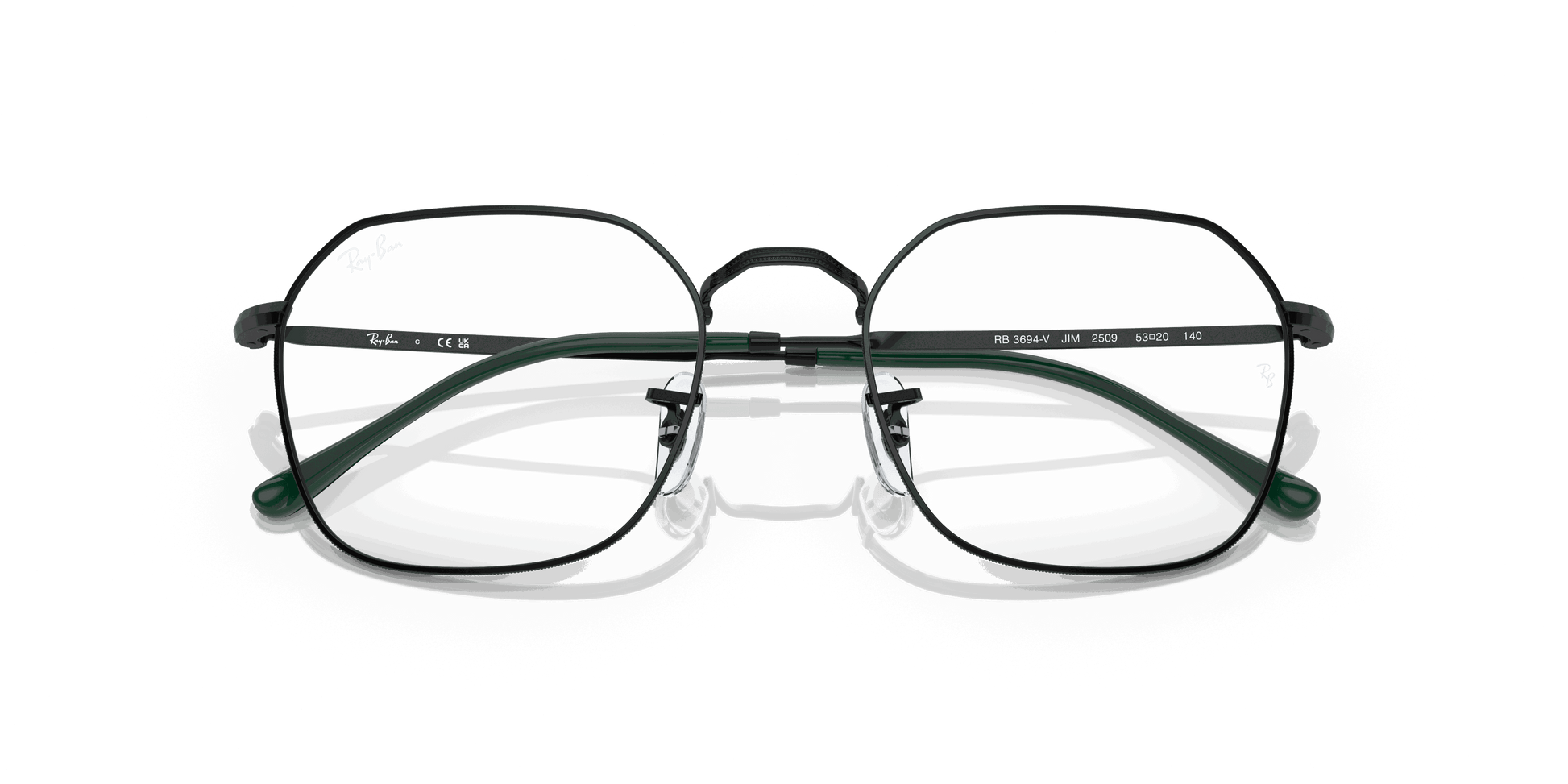 [Clear Lenses, Polished Black Frame]