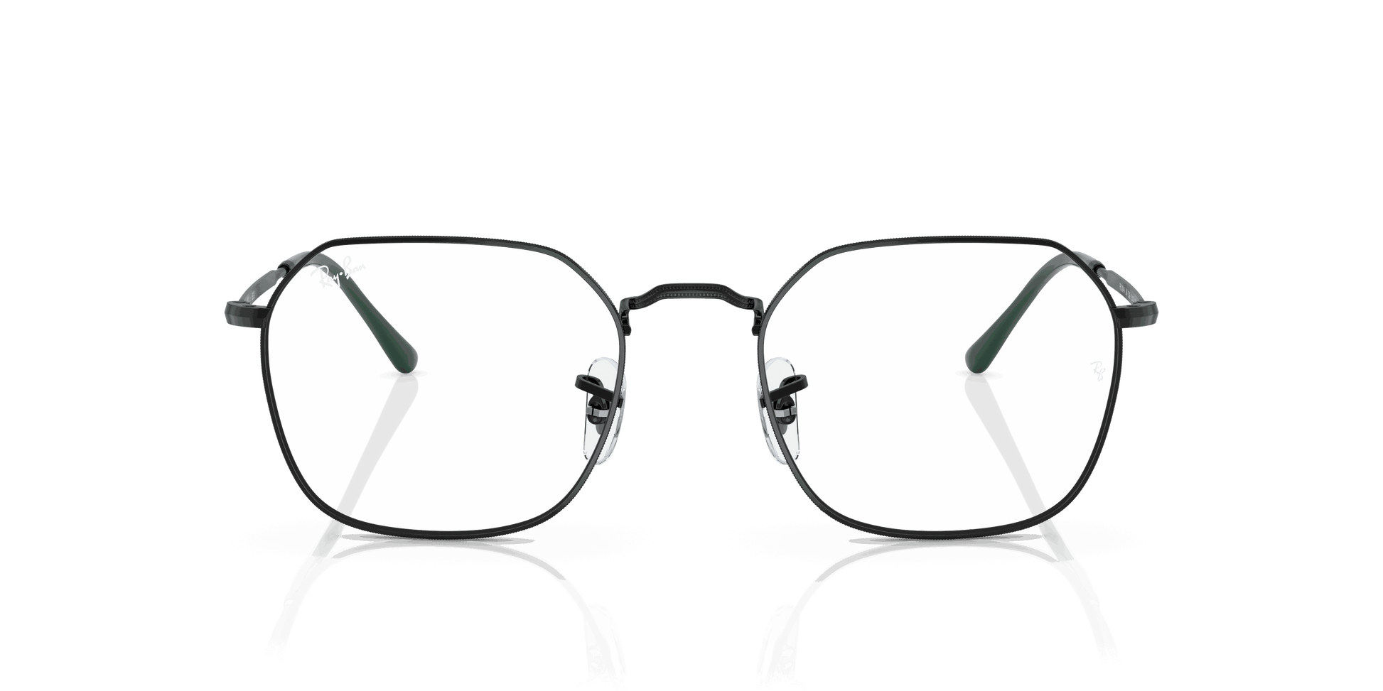 [Clear Lenses, Polished Black Frame]
