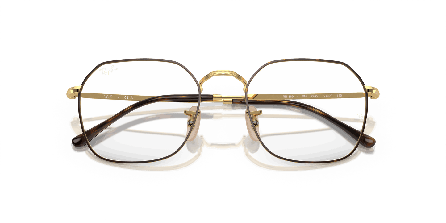 [Demo Lens Lenses, Polished Havana On Gold Frame]