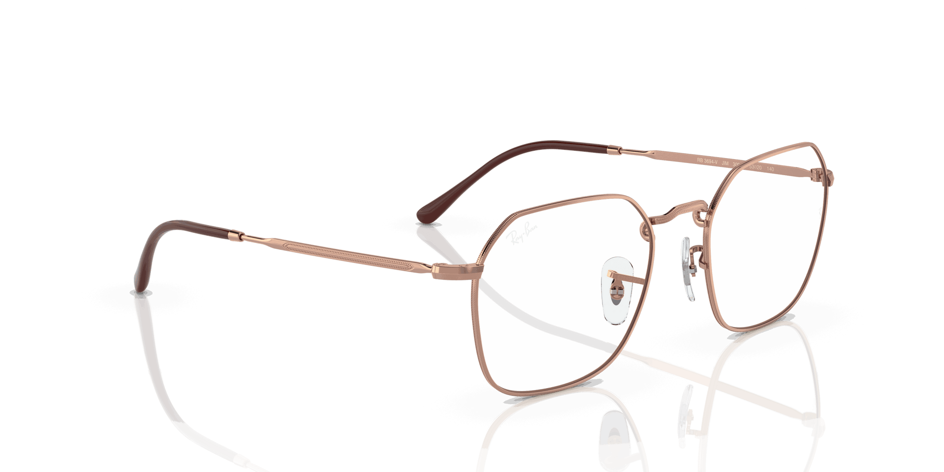 [Clear Lenses, Polished Rose Gold Frame]