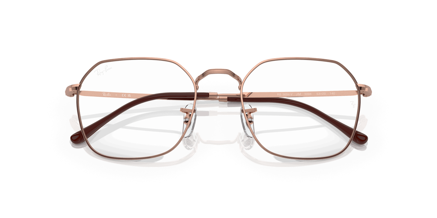 [Clear Lenses, Polished Rose Gold Frame]