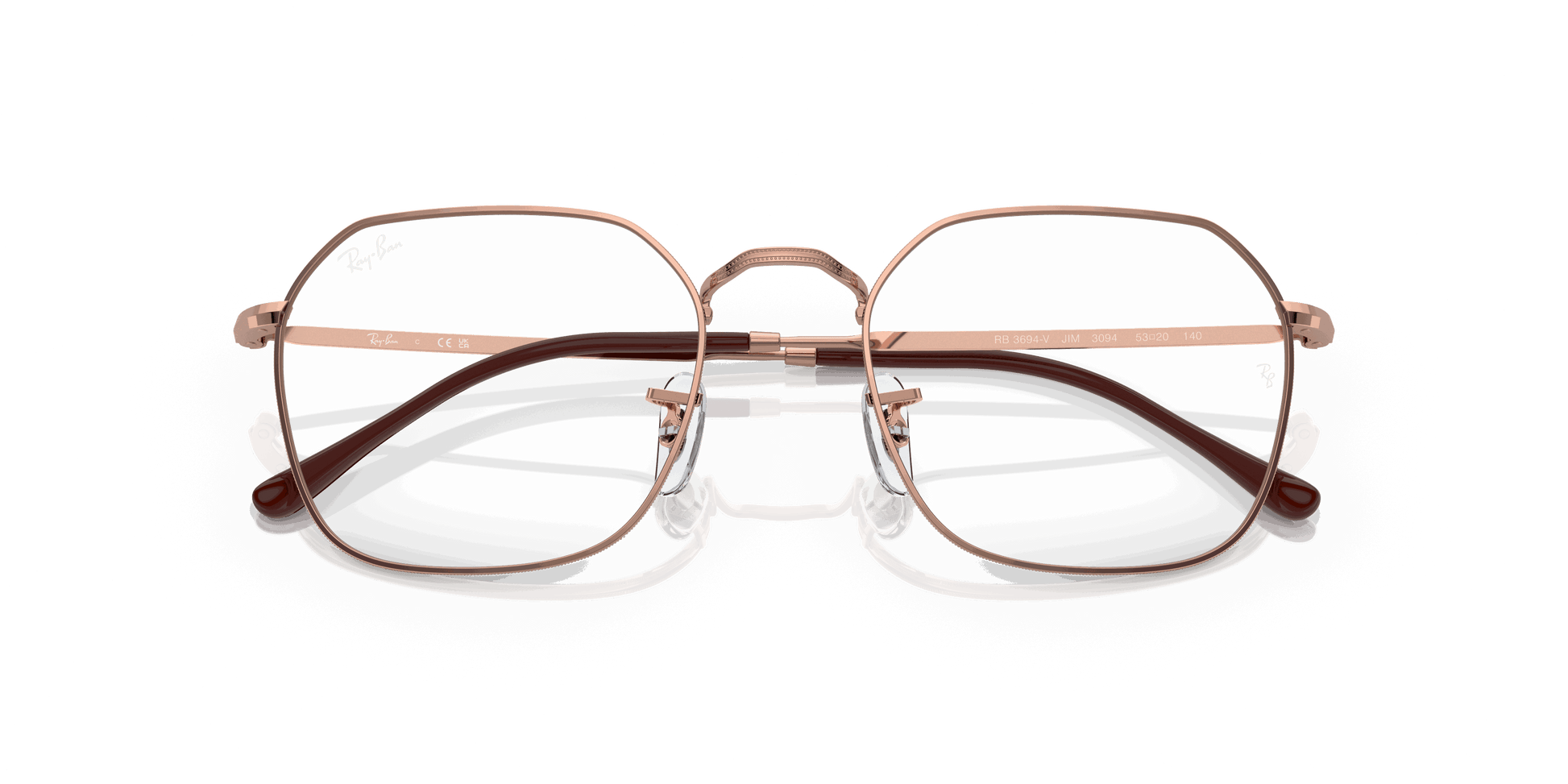 [Clear Lenses, Polished Rose Gold Frame]