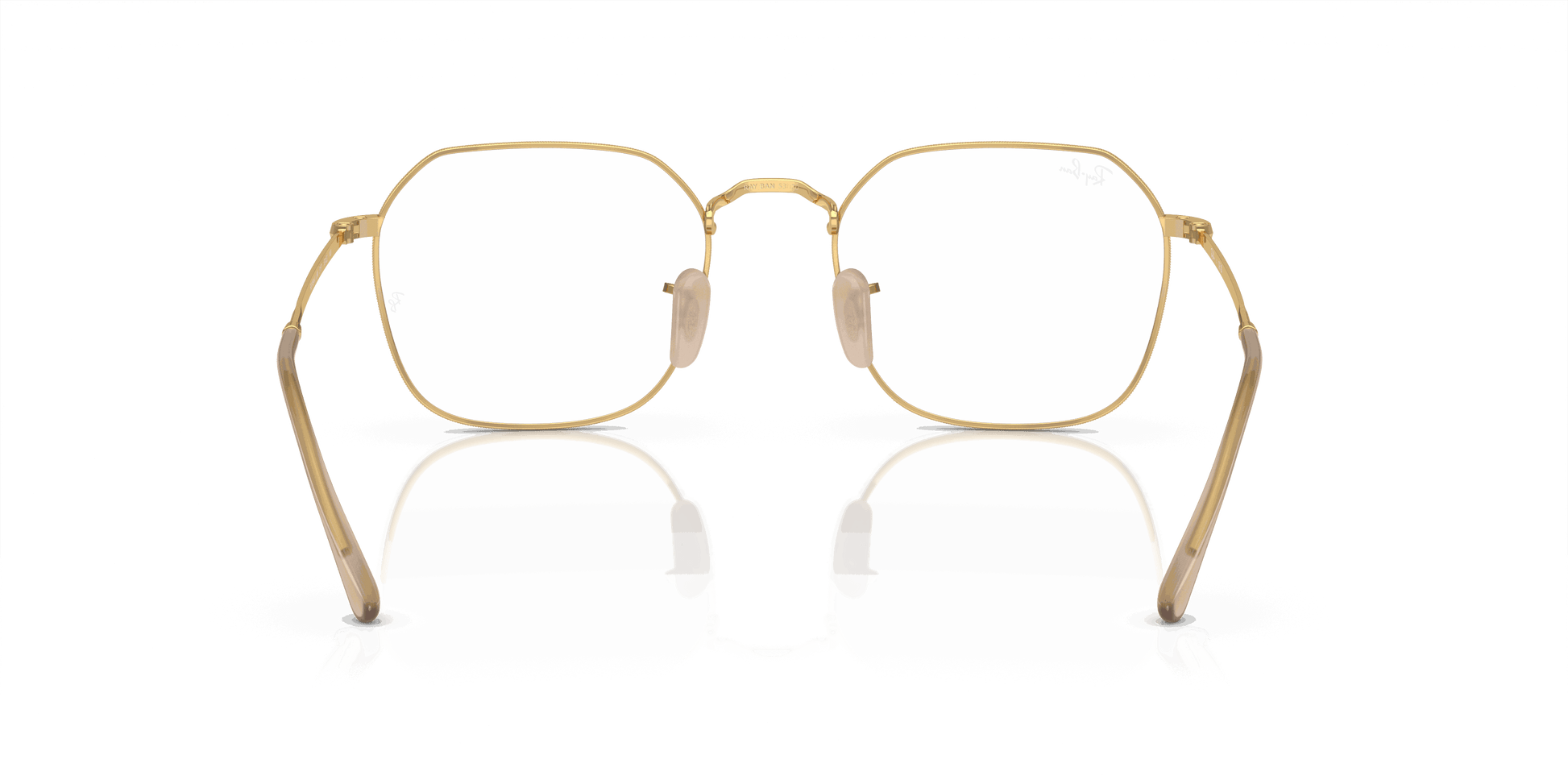 [Clear Lenses, Polished Beige On Gold Frame]